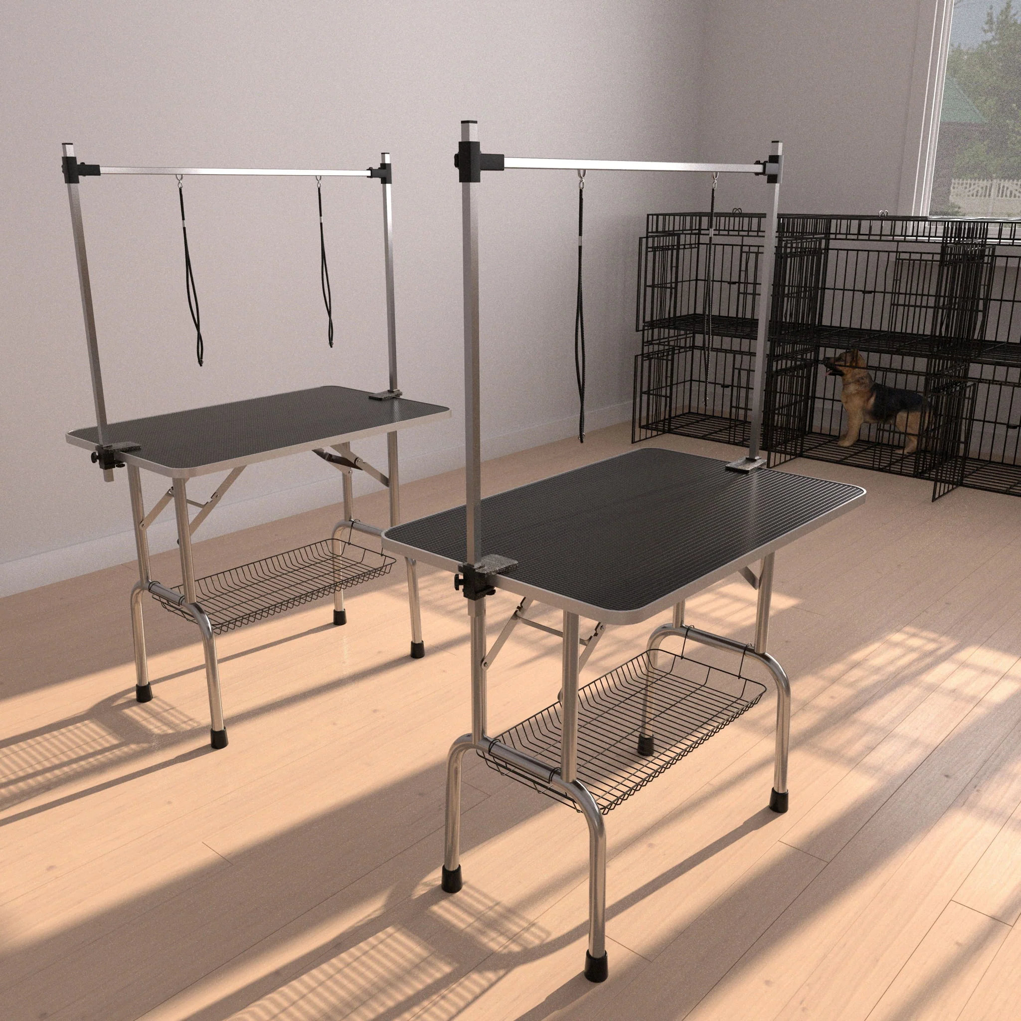 Large Grooming Table For Pet Dog And Cat With Adjustable Arm And Clamps Large Heavy Duty Animal Grooming Table - Image 9