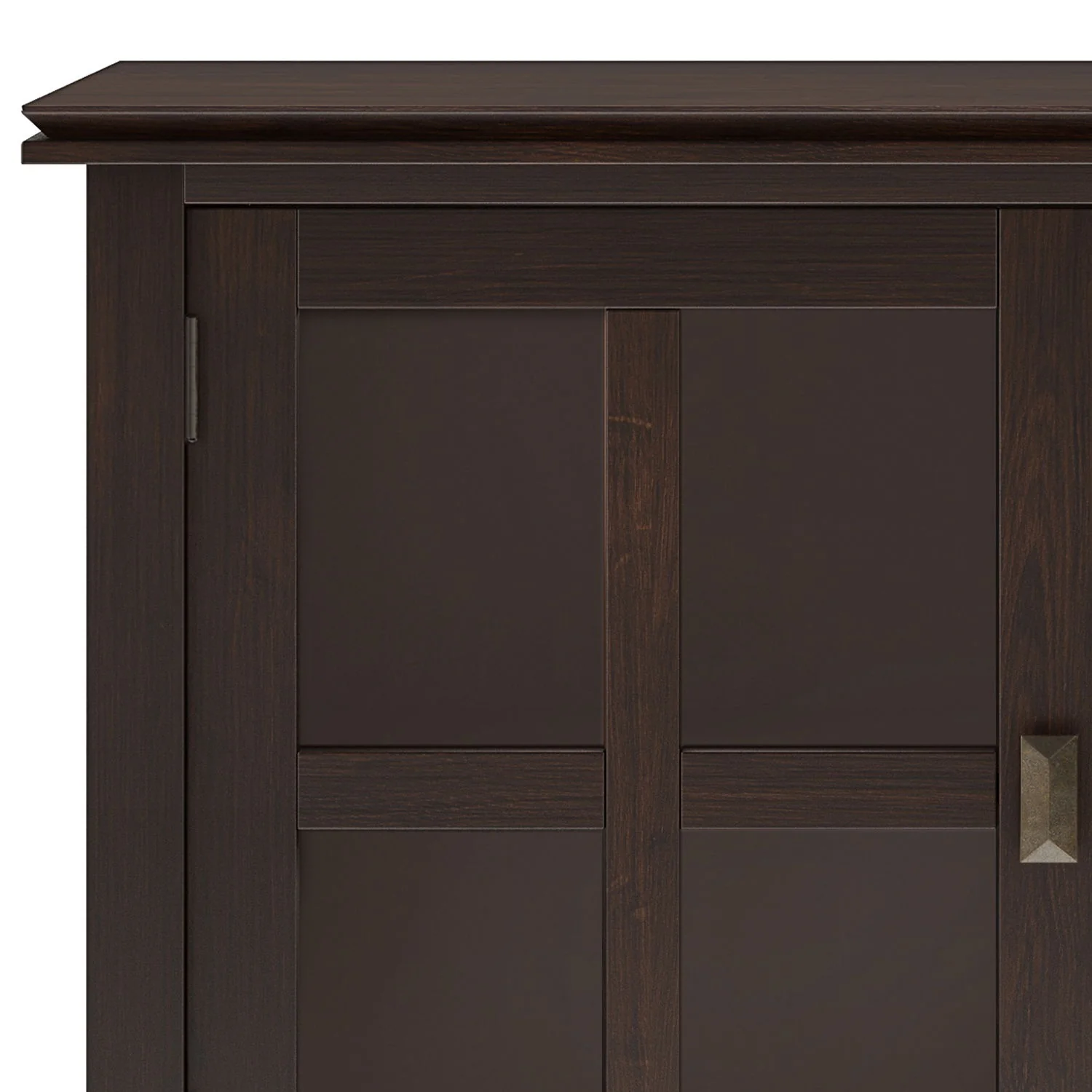 Large Sideboard Buffet Cabinet with Glass Doors in 60x30in Dark Brown - Image 8
