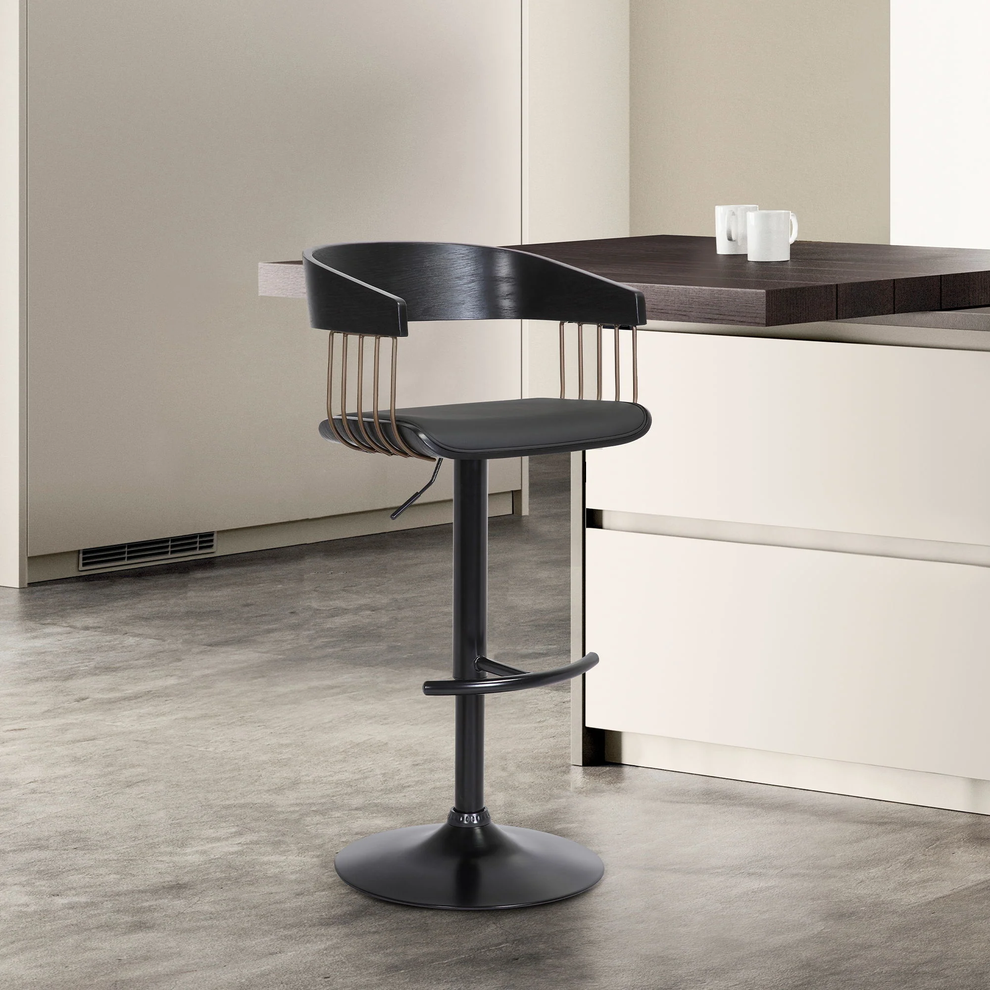 Larisa - Adjustable Wood Bar Stool - Image 9