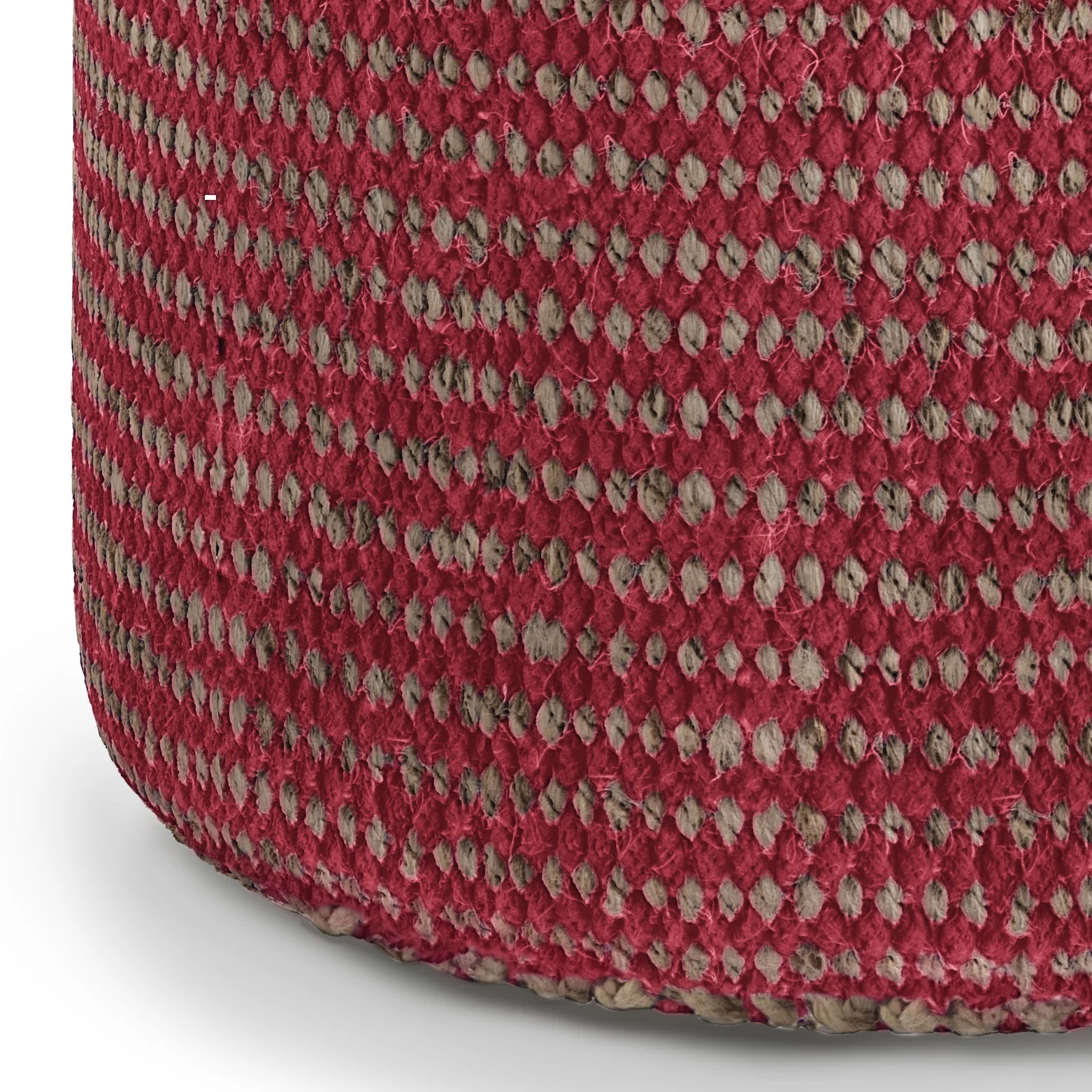 Larissa - Handcrafted Round Braided Pouf - Image 8