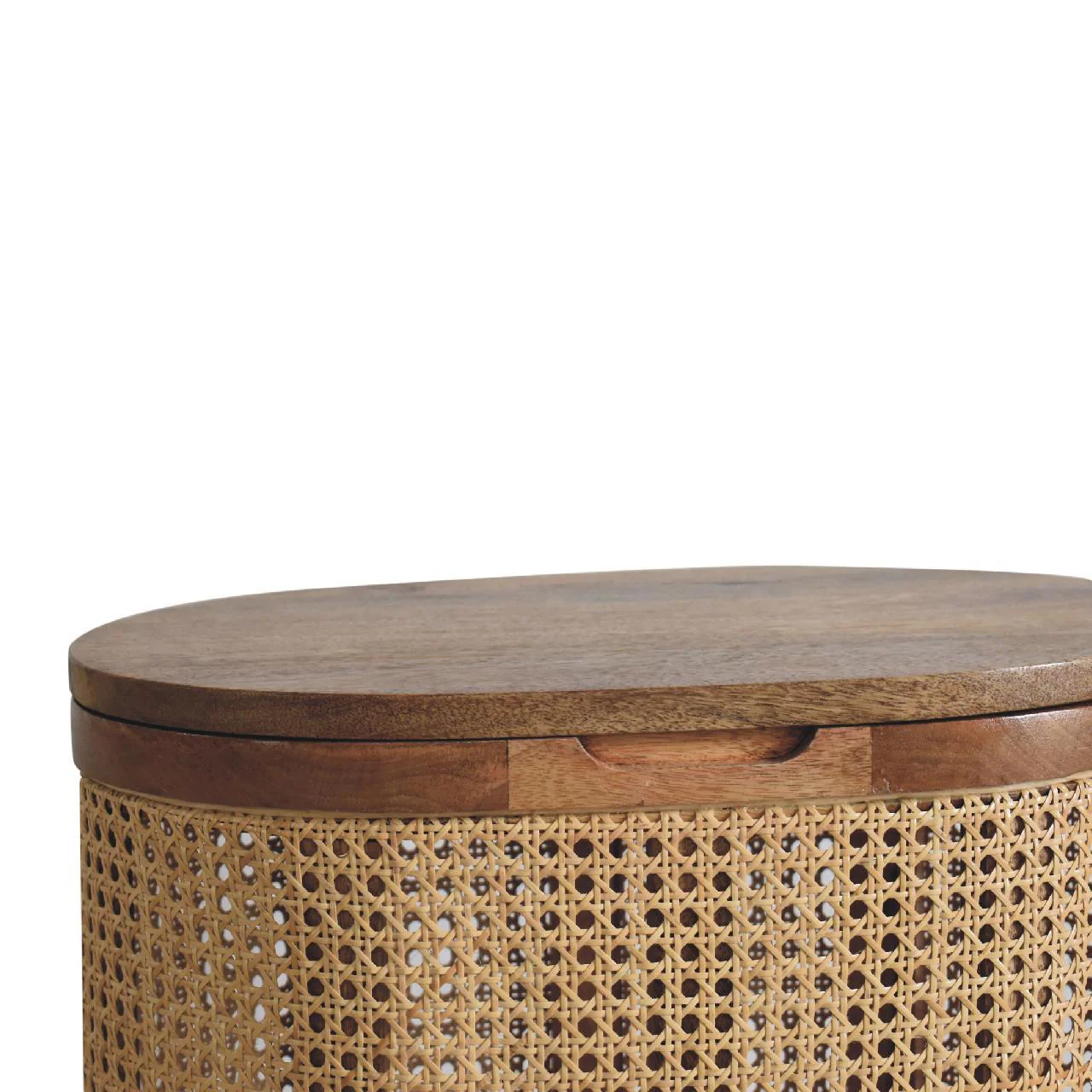 Larissa - Lid Up, Storage Stool - Oak - Image 2