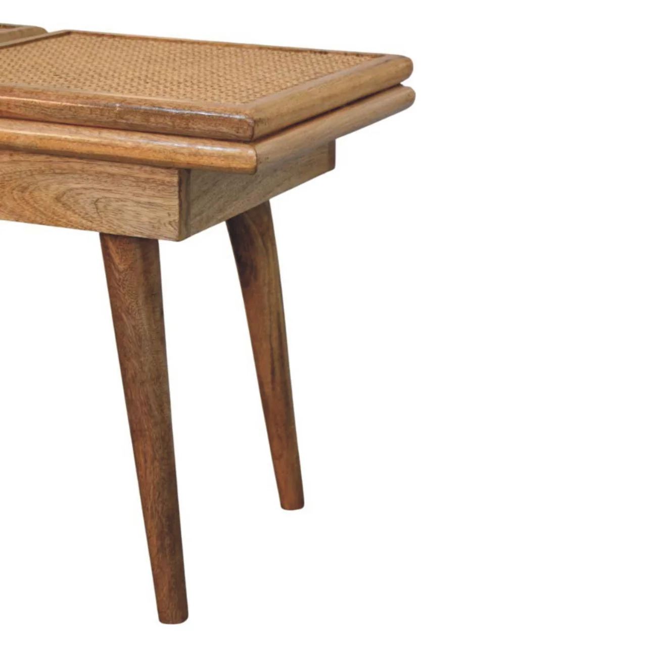 Larissa - Triple Accent Cane Bench - Beige - Image 3