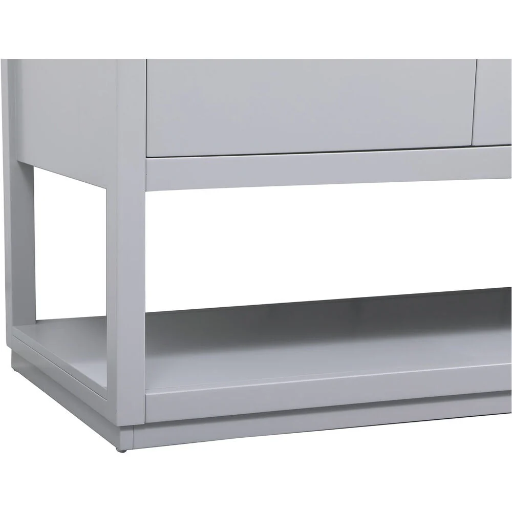Larkin 60 inch Free Standing Single Basin Vanity in Grey - Image 4