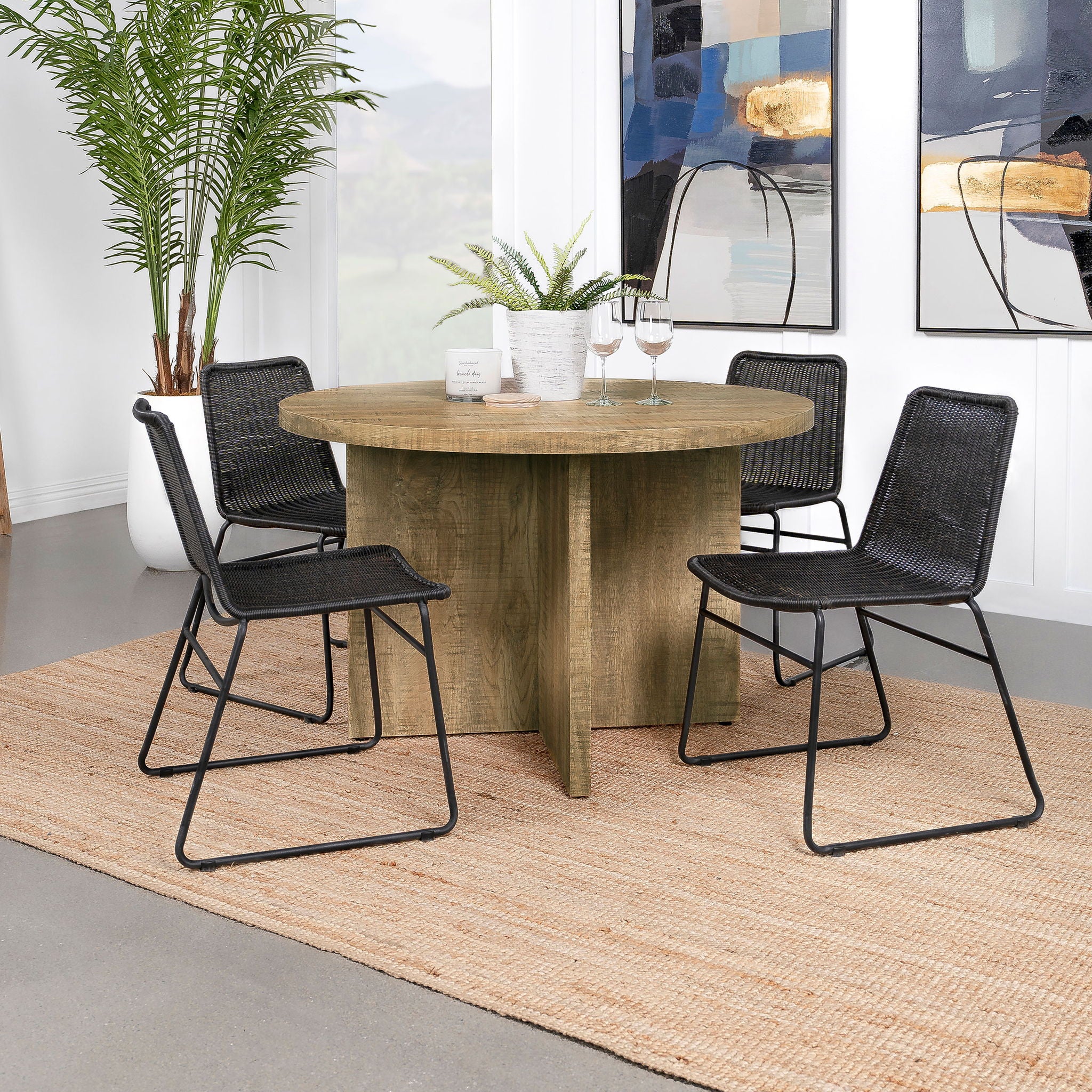 Larrabee - Round Dining Table - Mango Color - Image 5