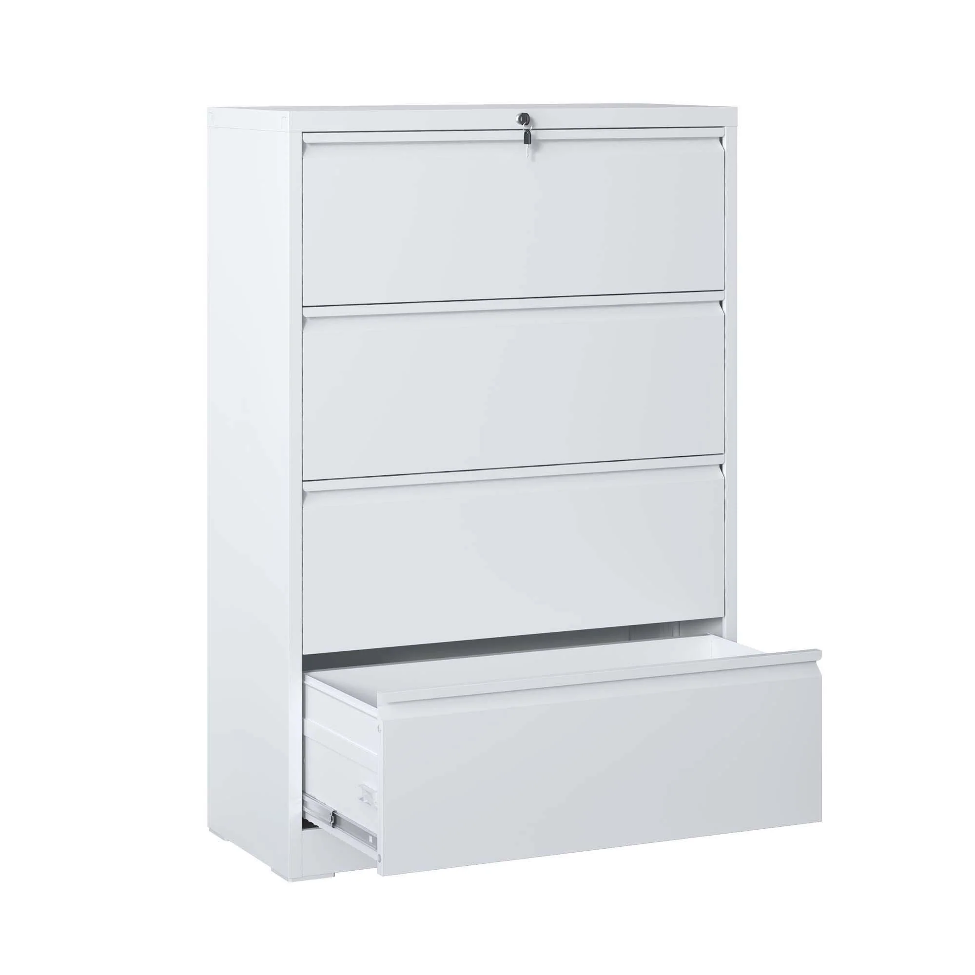 Lateral File Cabinet, Locking Heavy Duty, Anti-Tip Safety Interlock, Vertical Storage For Letter/Legal/A4 Files - Image 2