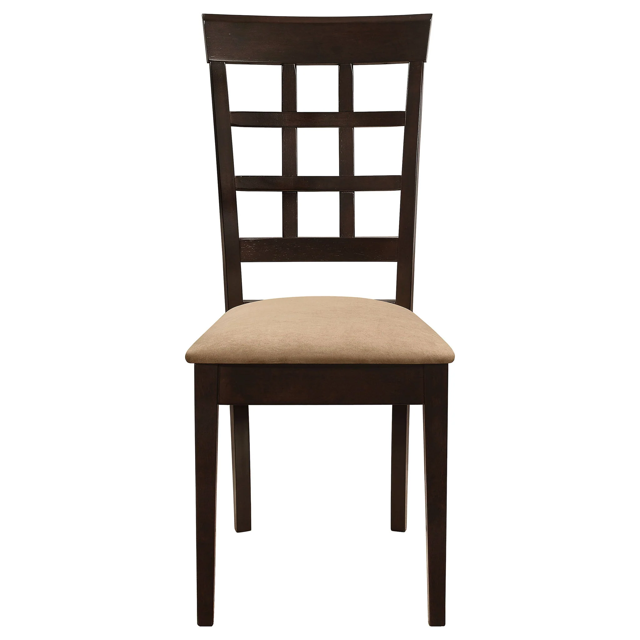 Lattice Back Dining Chair (Set of 2) - Brown - Image 4