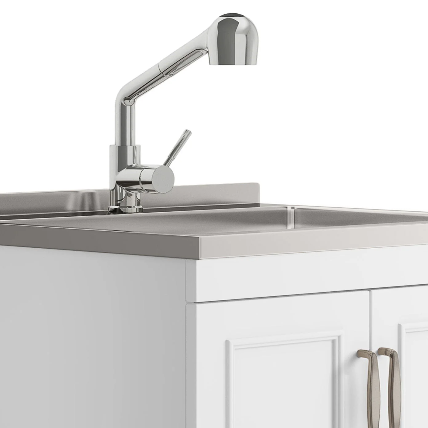 Cardinal - Laundry Cabinet With Faucet And Sink - White - Image 5