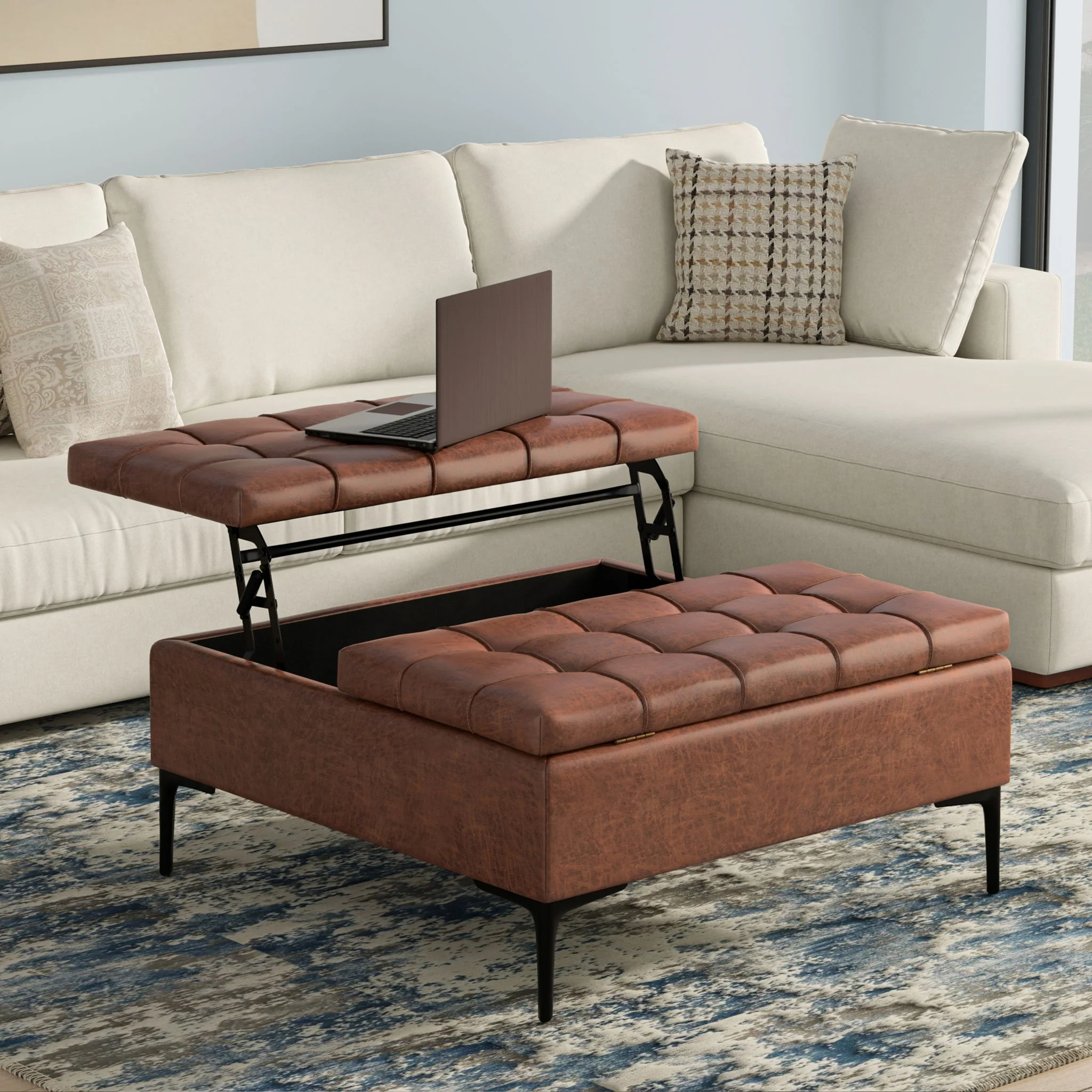 Laura - Lift Top Storage Ottoman - Image 12