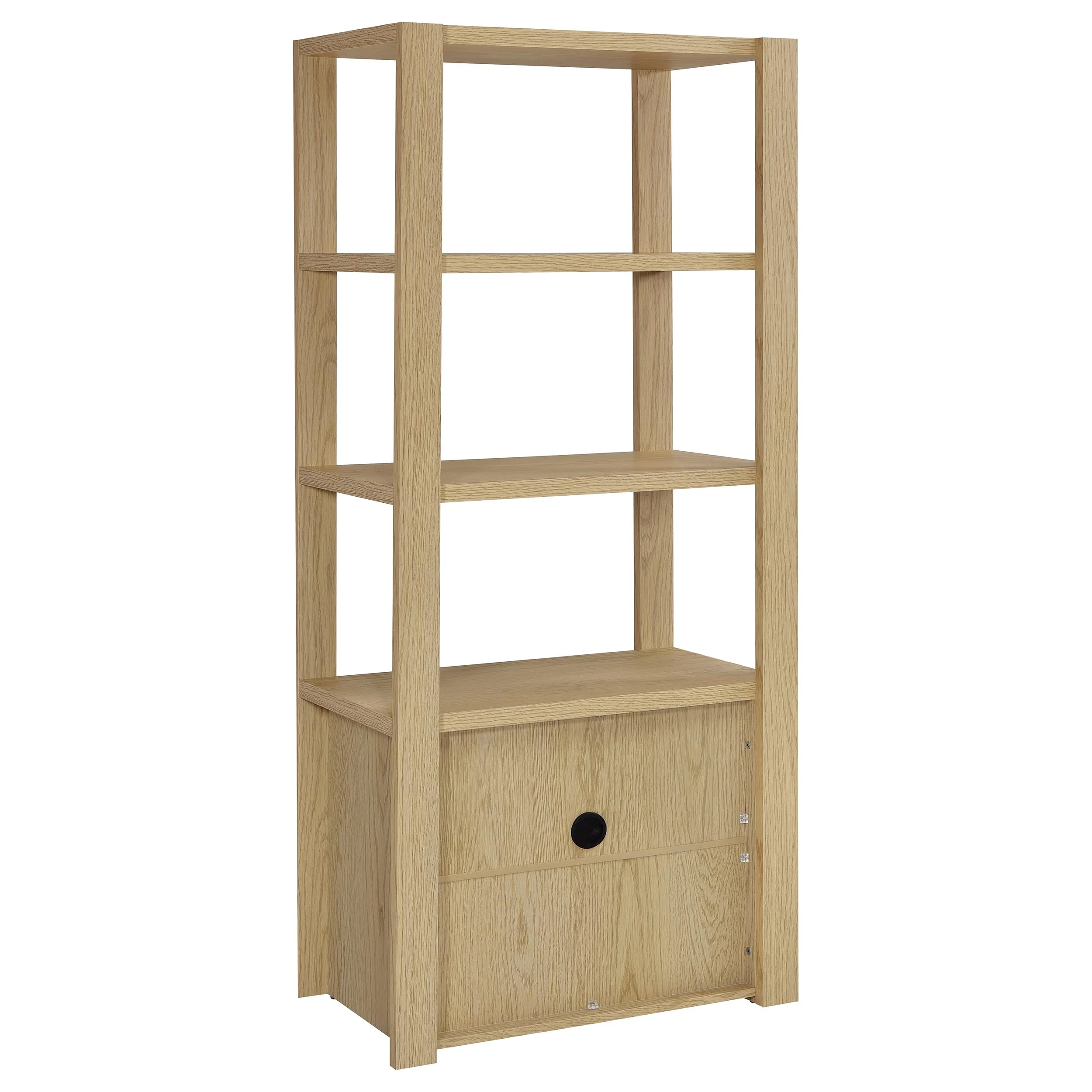 Laurelton 3-Shelf Media Tower Light Oak - Image 10