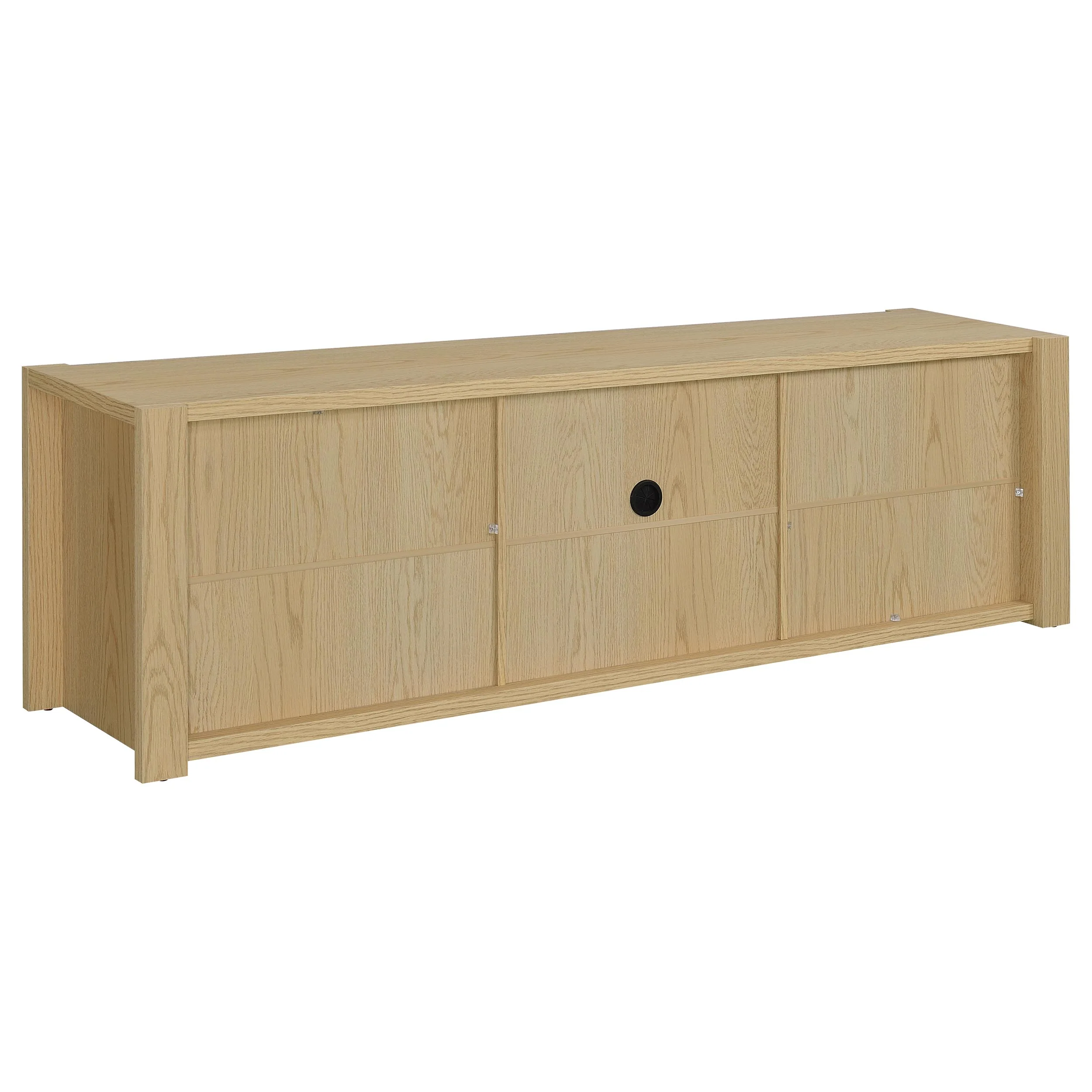 Laurelton 78-Inch 4-Door TV Stand Media Console Light Oak - Image 8