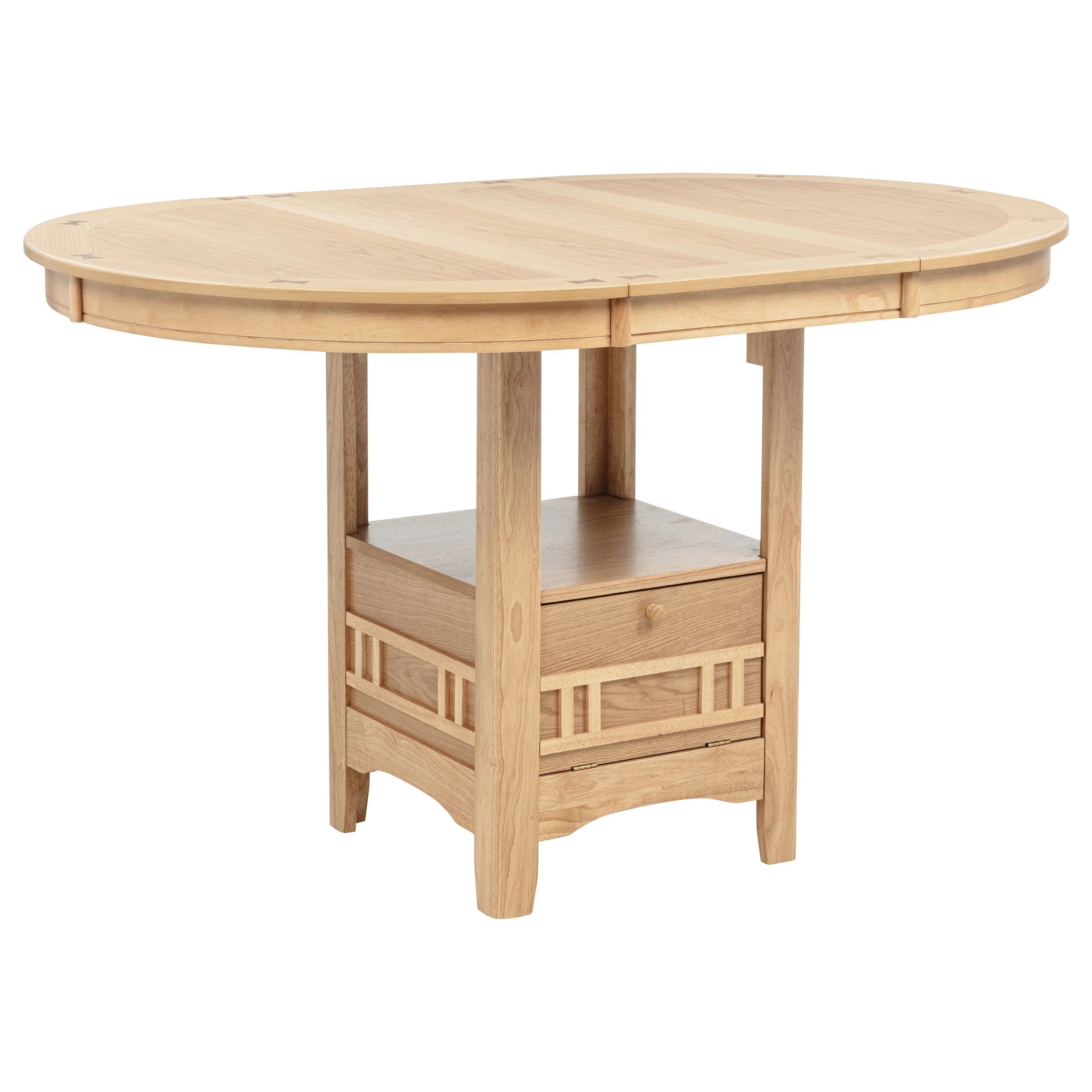 Lavon 5-Piece Oval Counter Height Dining Set Light Oak - Image 9