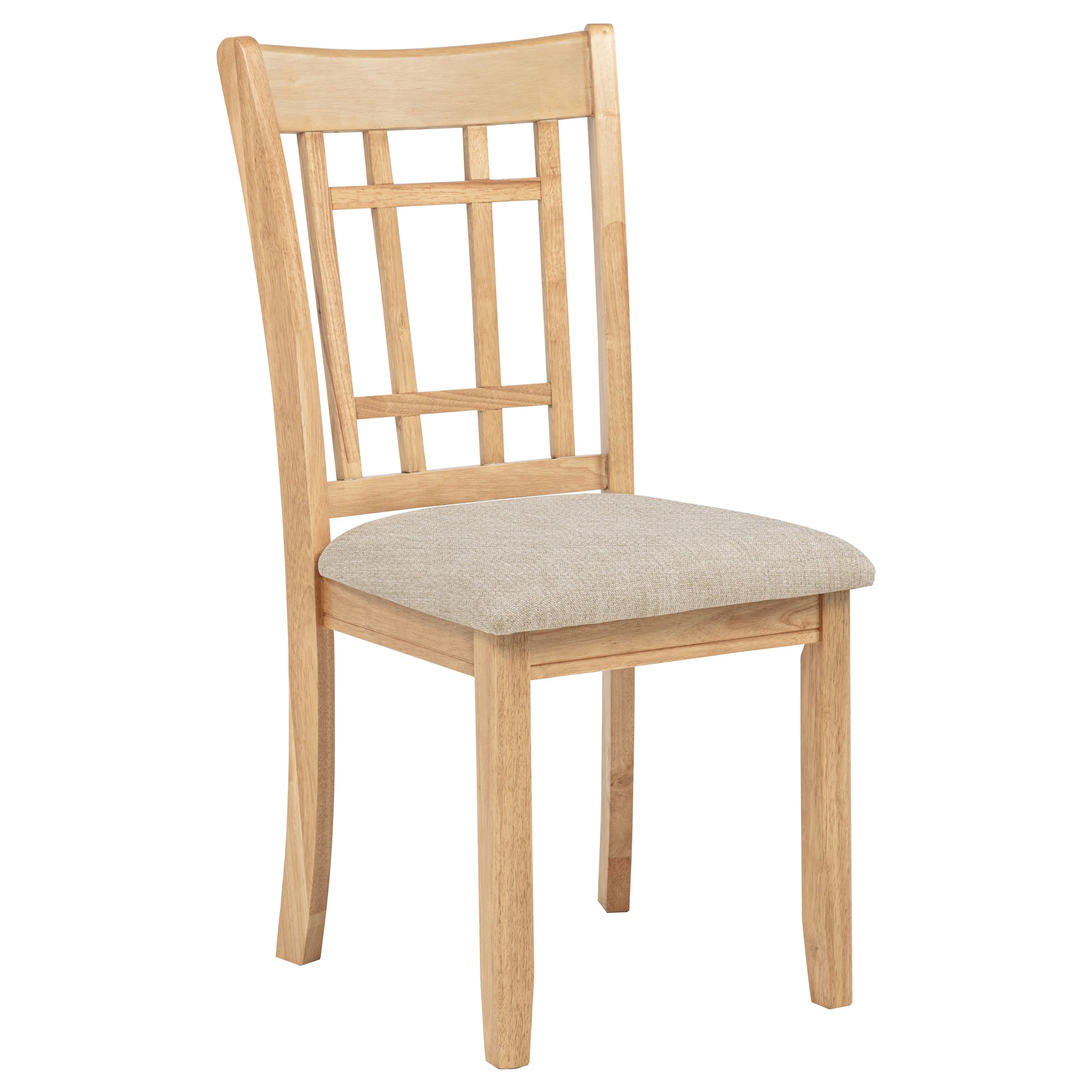 Lavon Wood Dining Side Chair - Linen and Light Oak (Set of 2) - Image 3