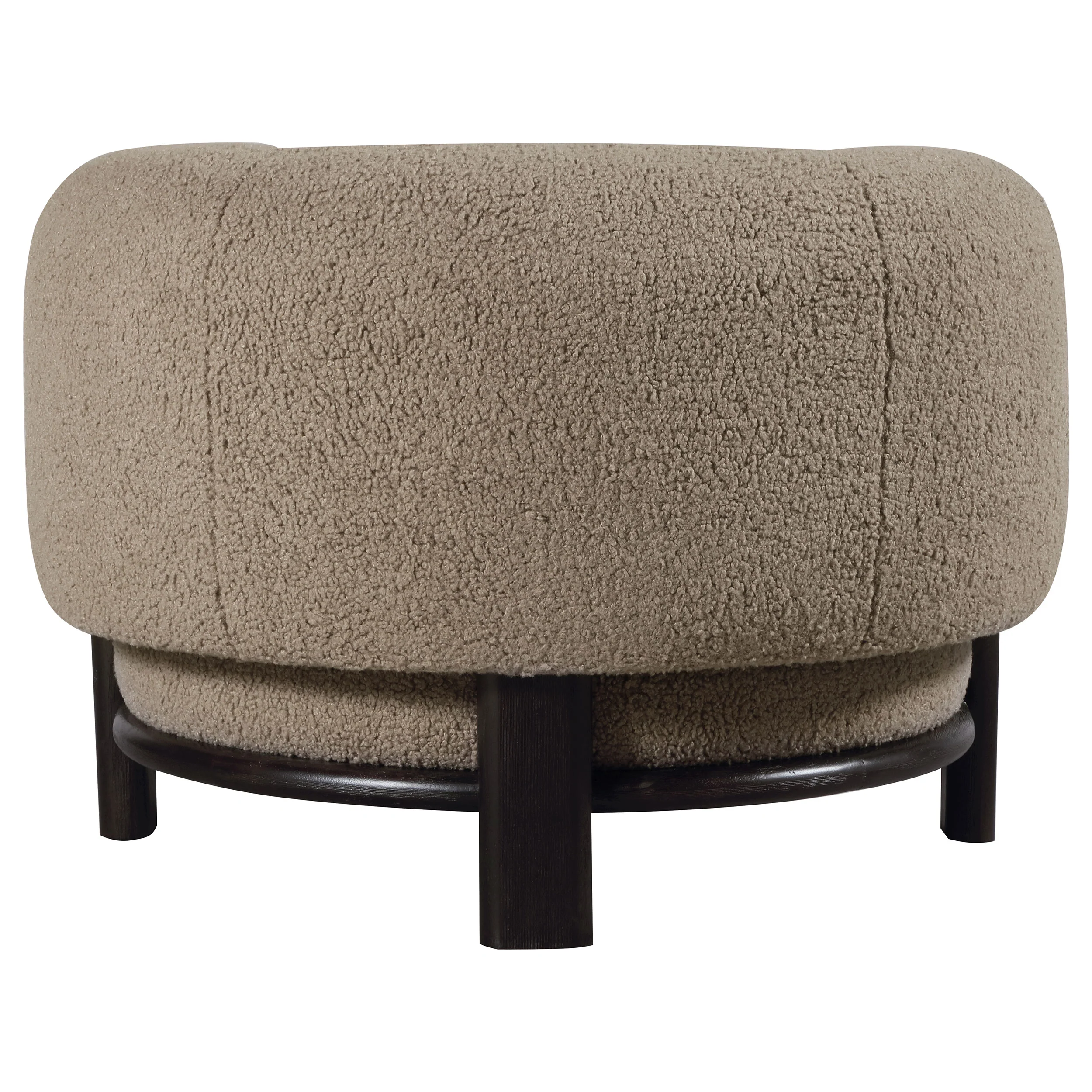 Lawler Upholstered Barrel Back Accent Chair in Brown - Image 7