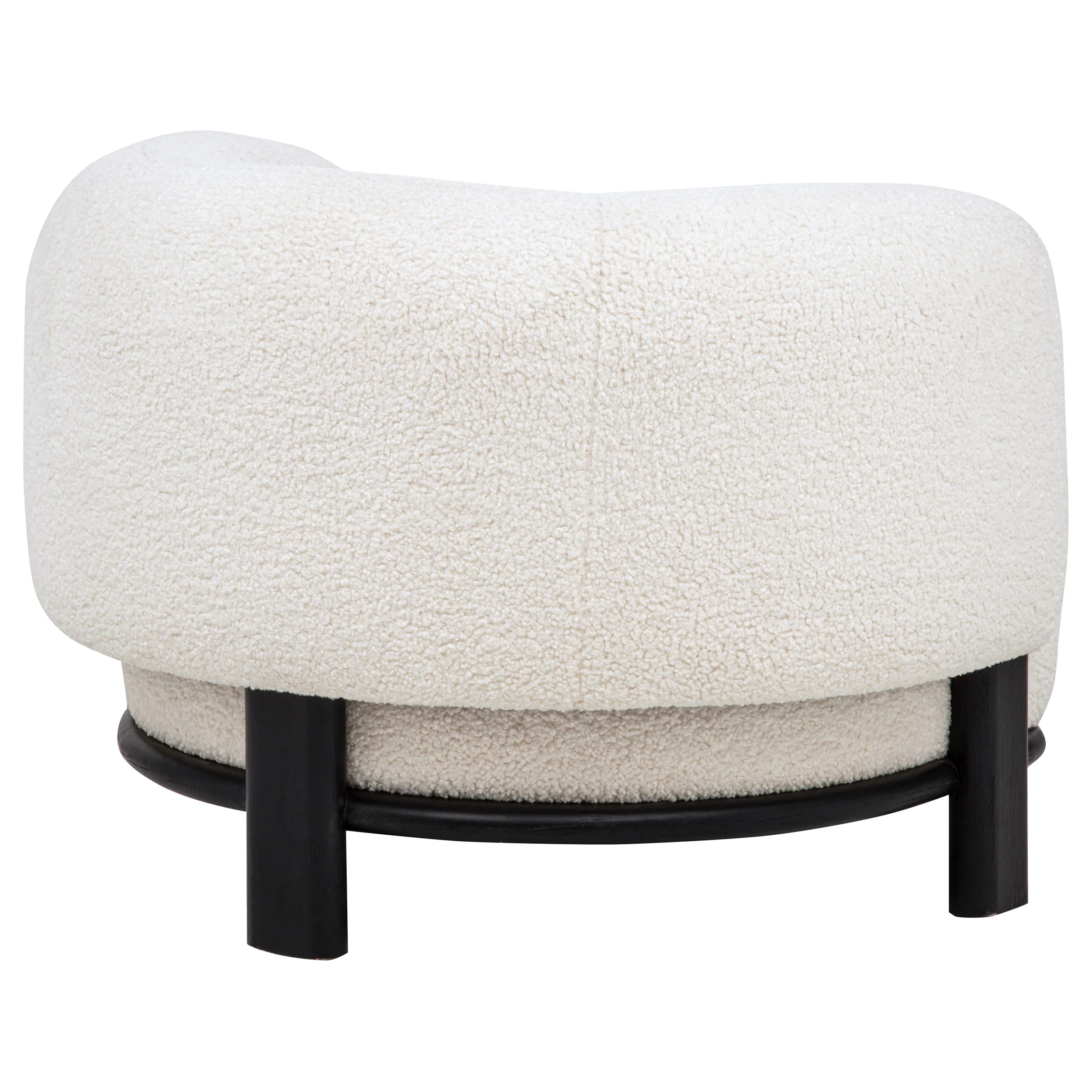 Lawler Upholstered Barrel Back Accent Chair Ivory and Black - Image 9