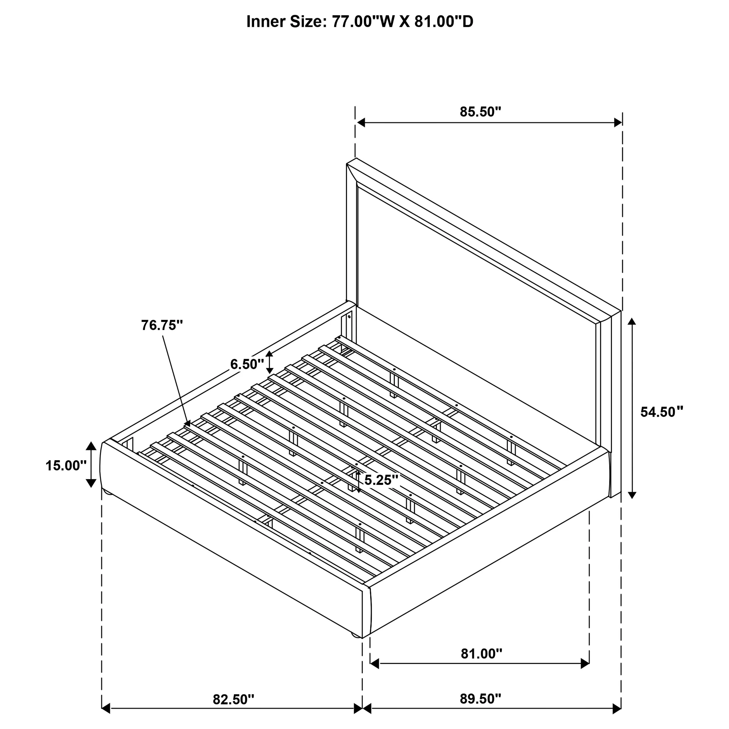 Lawson 54-Inch Upholstered Eastern King Platform Bed in Saddle - Image 9