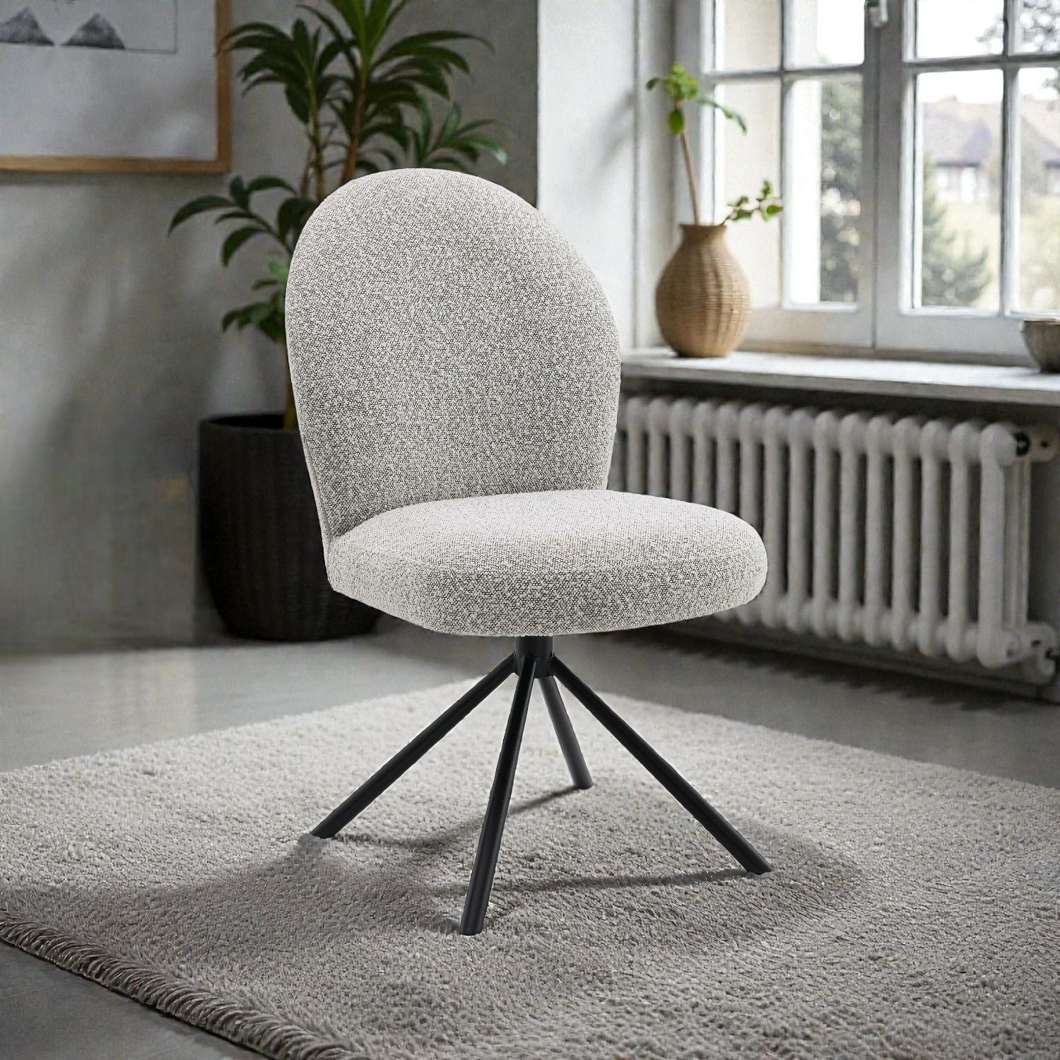 Side Chair With Swivel (Set of 2) - Gray - Image 5