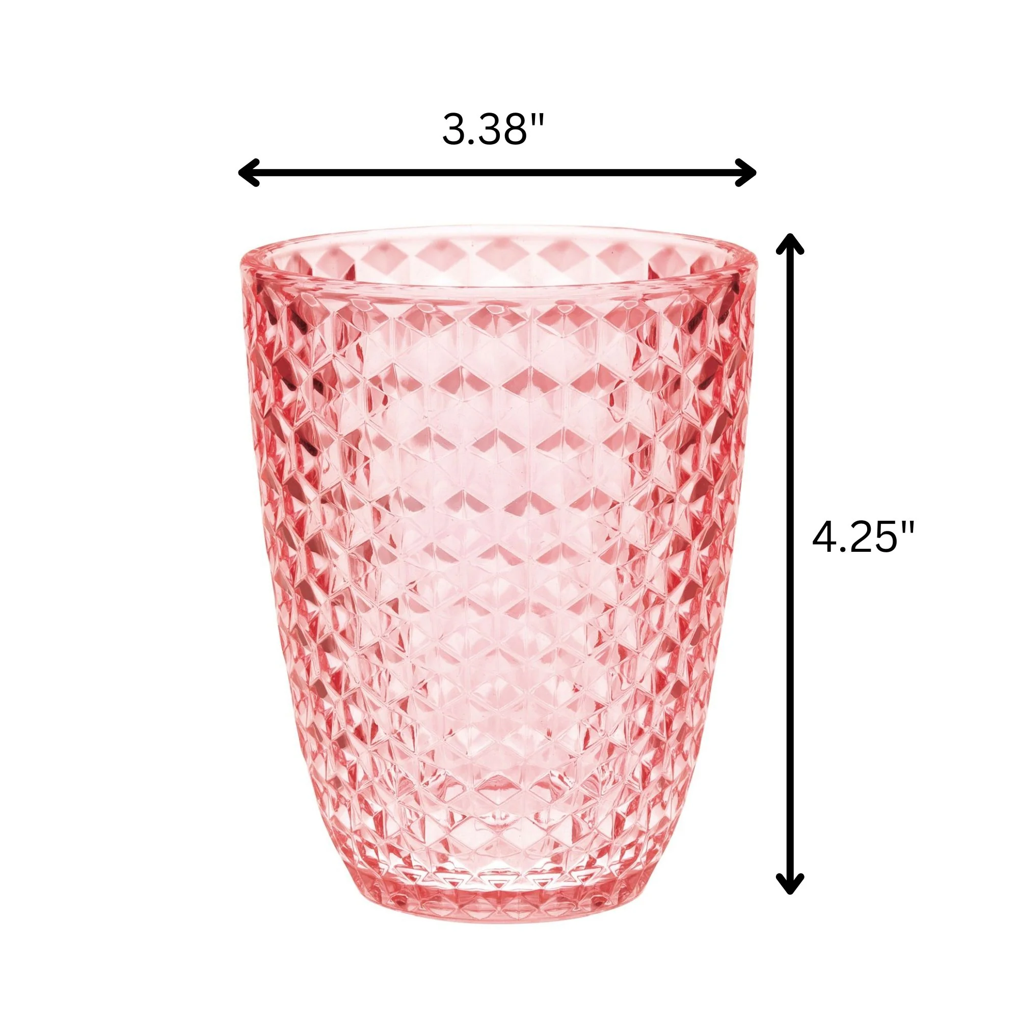Leading Ware Diamond Cut Acrylic Glasses Drinking (Set of 4) - Image 12