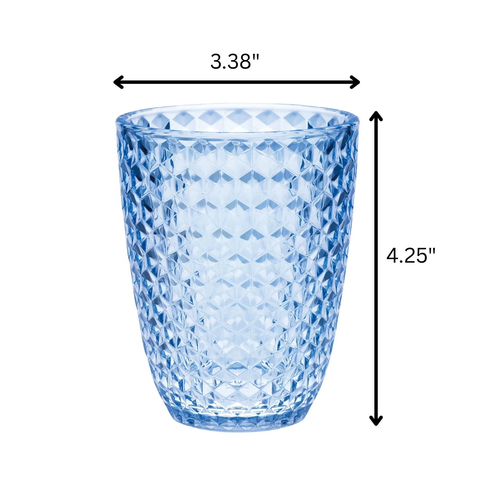 Leading Ware Diamond Cut Acrylic Glasses Drinking (Set of 4) - Image 18
