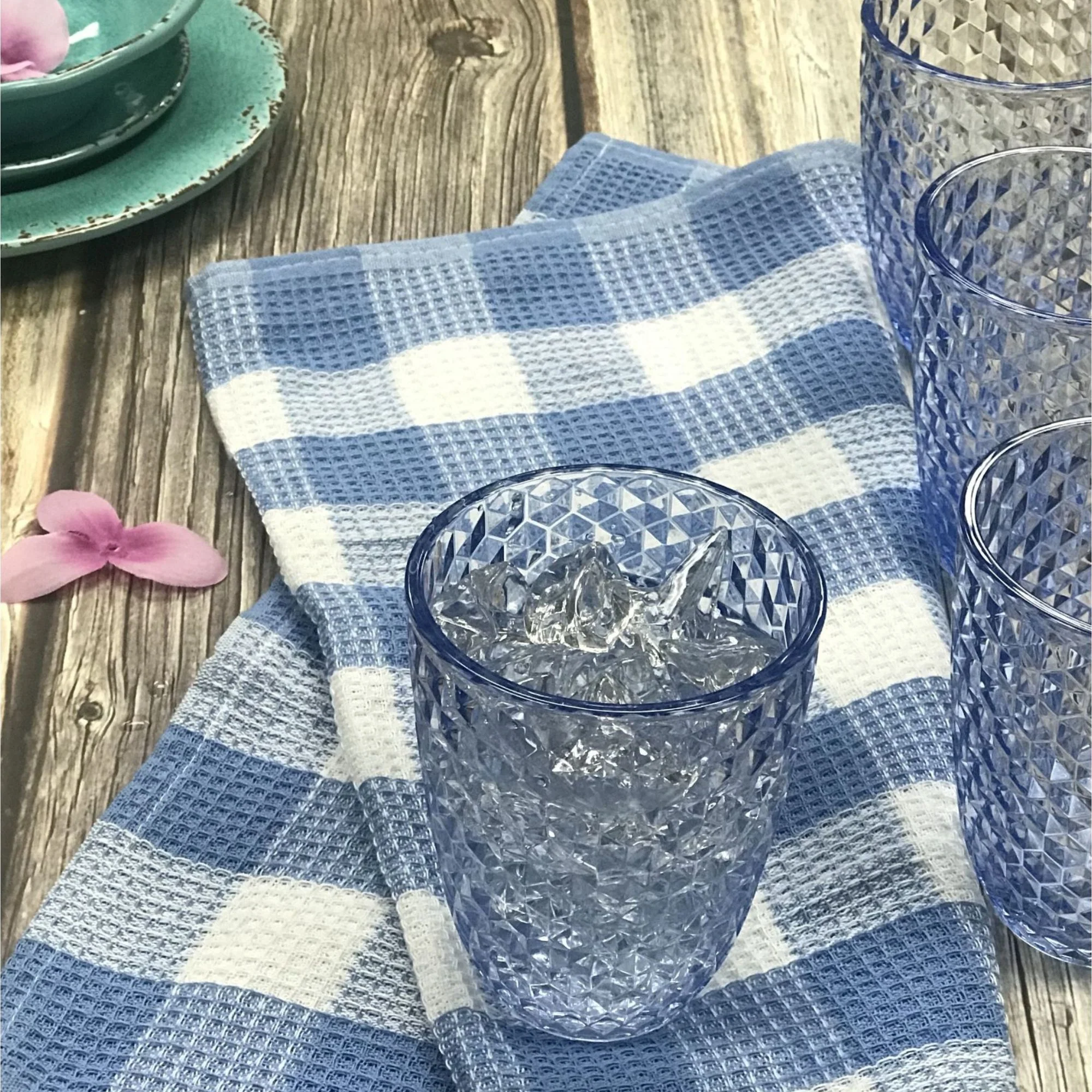 Leading Ware Diamond Cut Acrylic Glasses Drinking (Set of 4) - Image 7