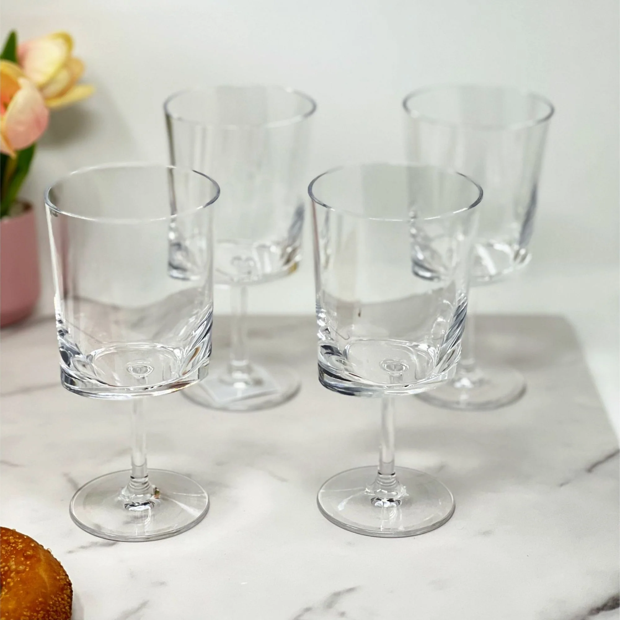Leadingware Oval Halo Plastic Wine Glasses (Set of 4) - Image 5
