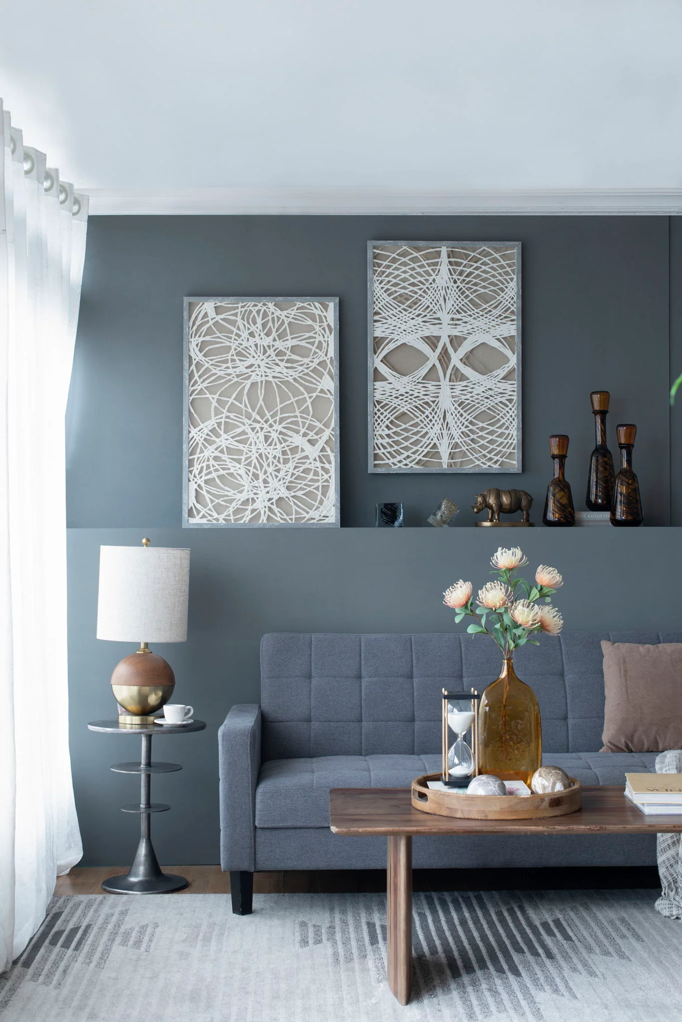 Leaf Shadow Box Wall Decor (Set of 2) - White / Gray - Image 9