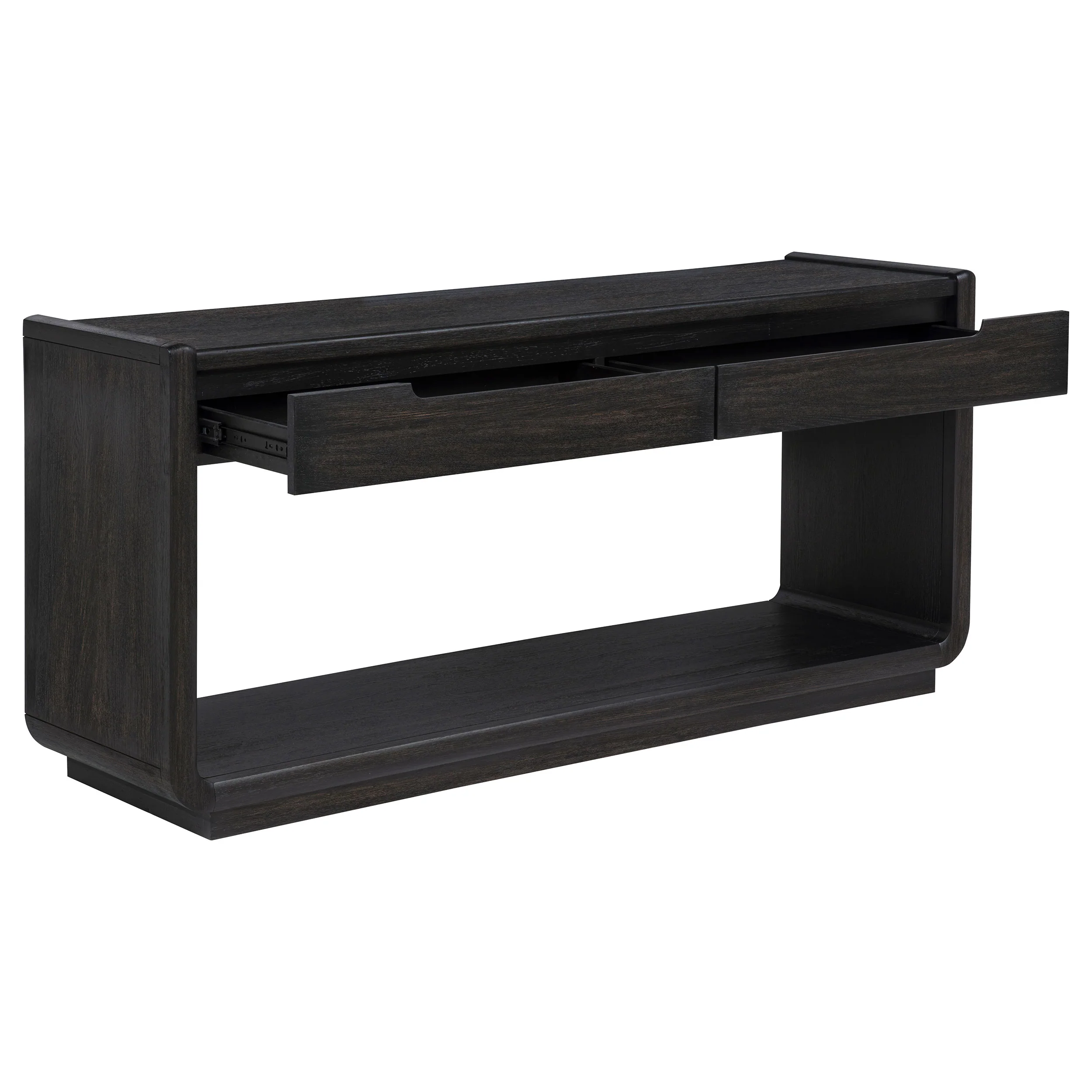 Leandro 2-Drawer Entryway Console Table, Burnished Black - Image 4