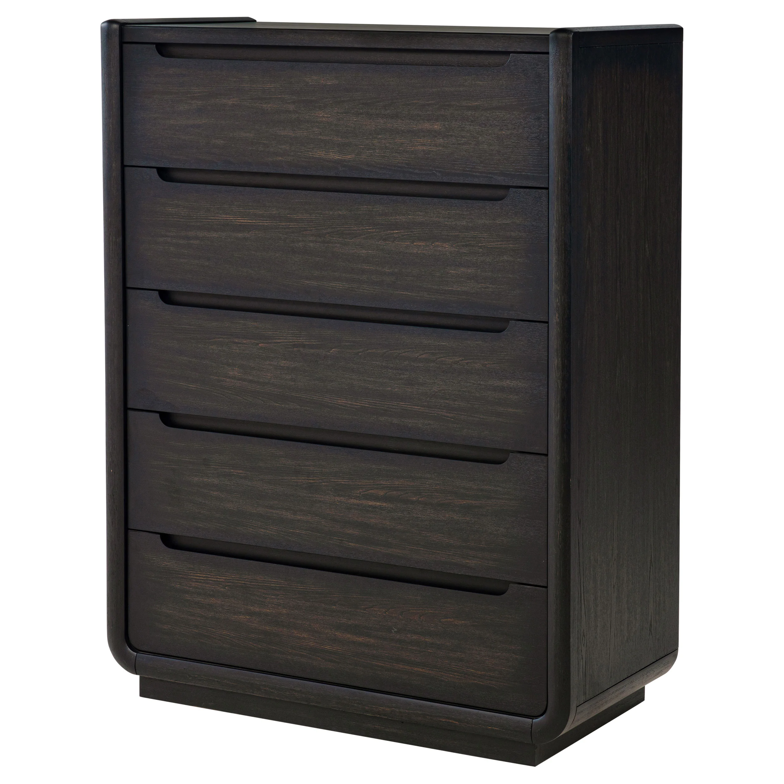 Leandro 5-Drawer Chest of Drawers in Burnished Black - Image 3