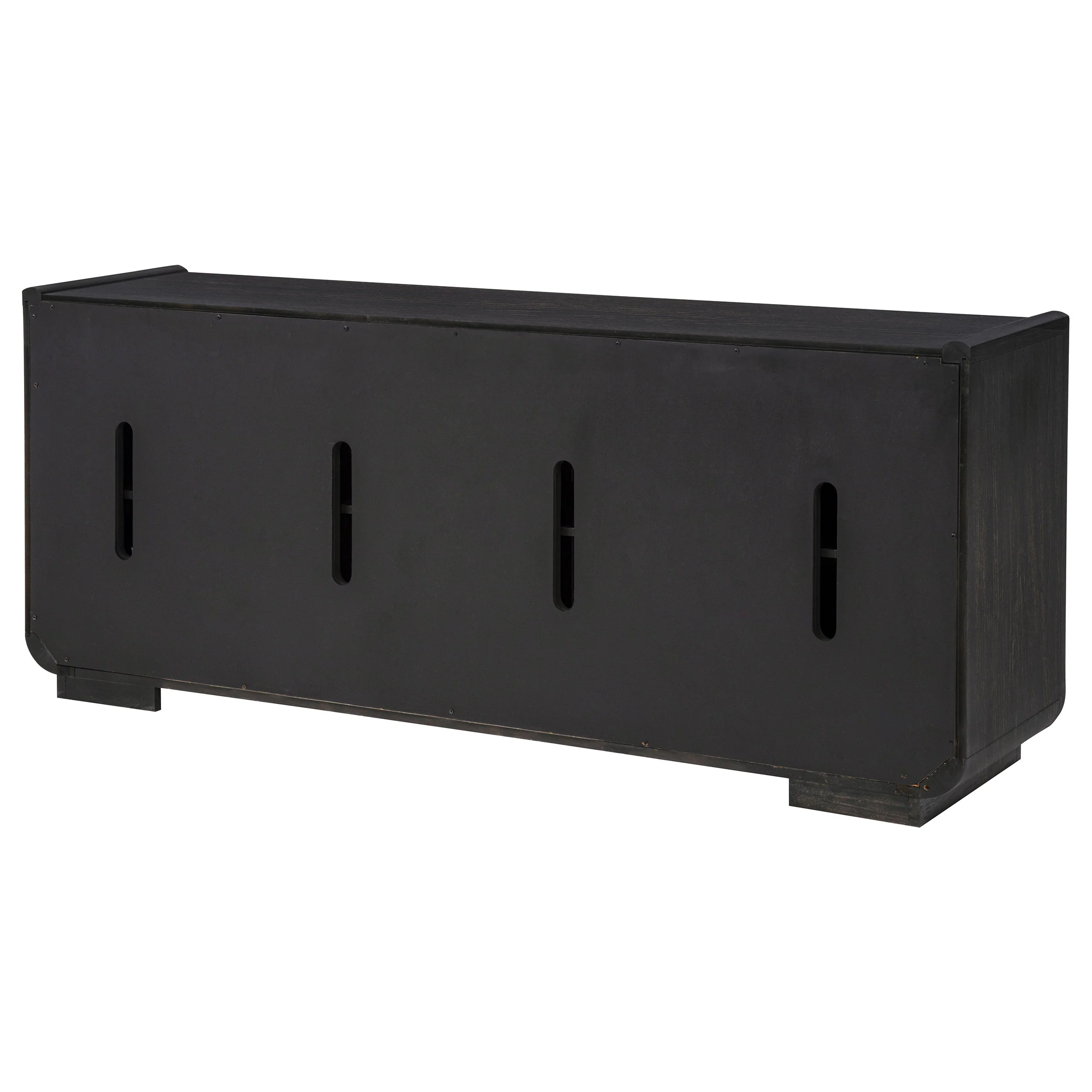 Leandro 72-Inch 4-Door TV Stand - Burnished Black - Image 10