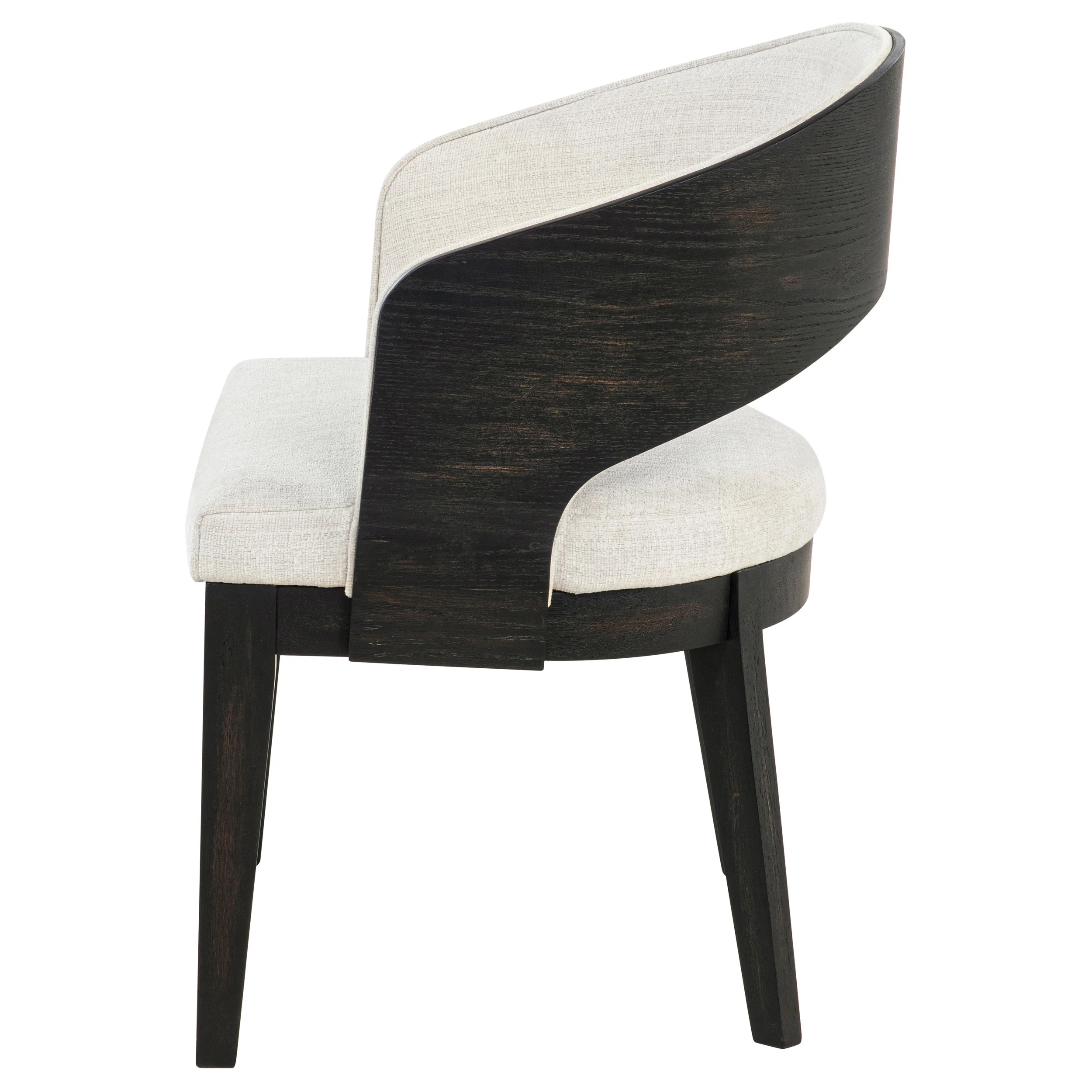 Leandro Upholstered Dining Arm Chair Cream Set of 2 - Image 10