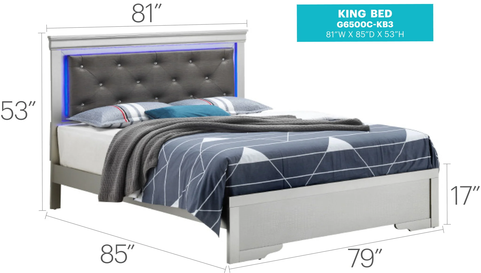 LED Elegant Bed - Image 12