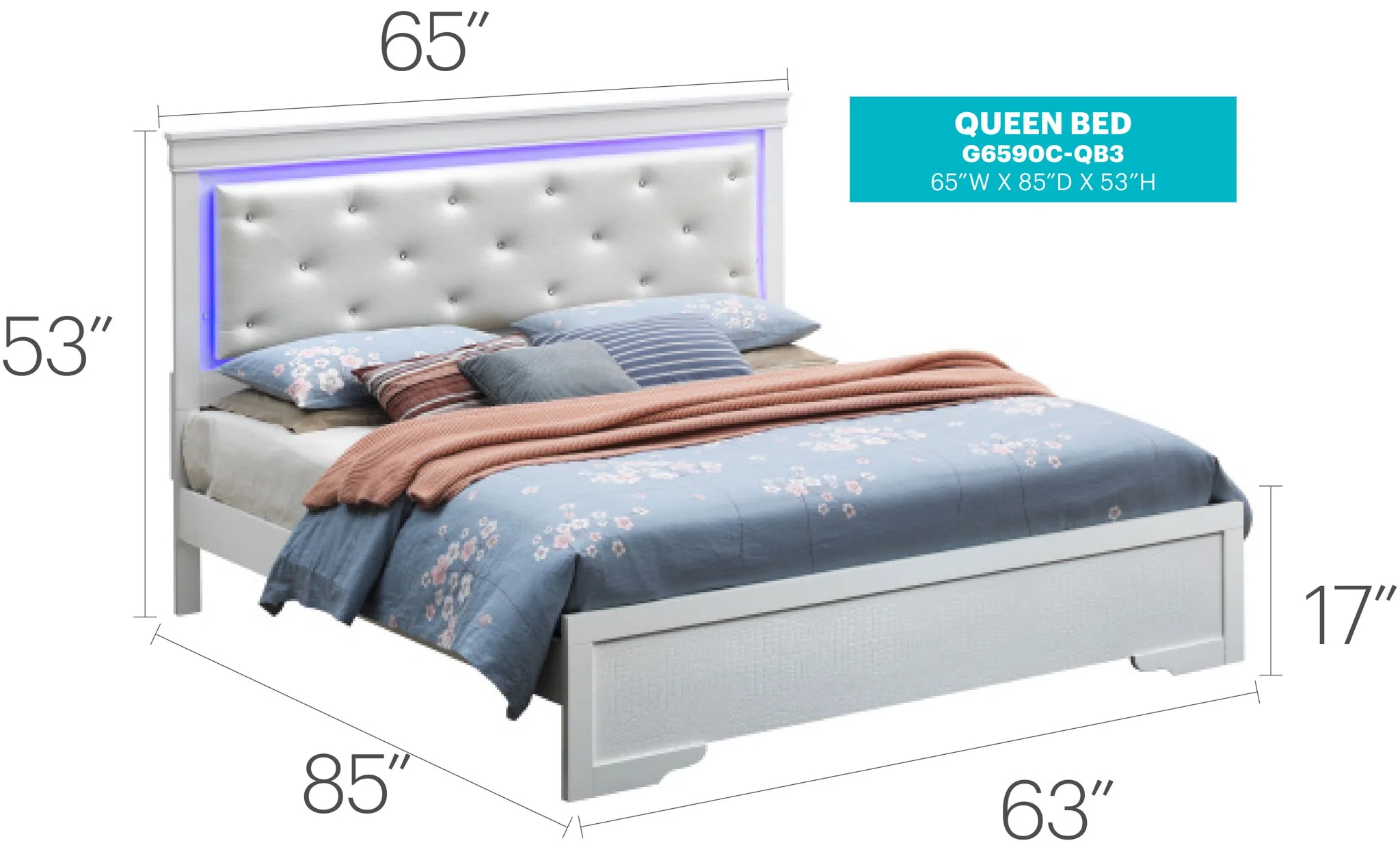 LED Elegant Bed - Image 14