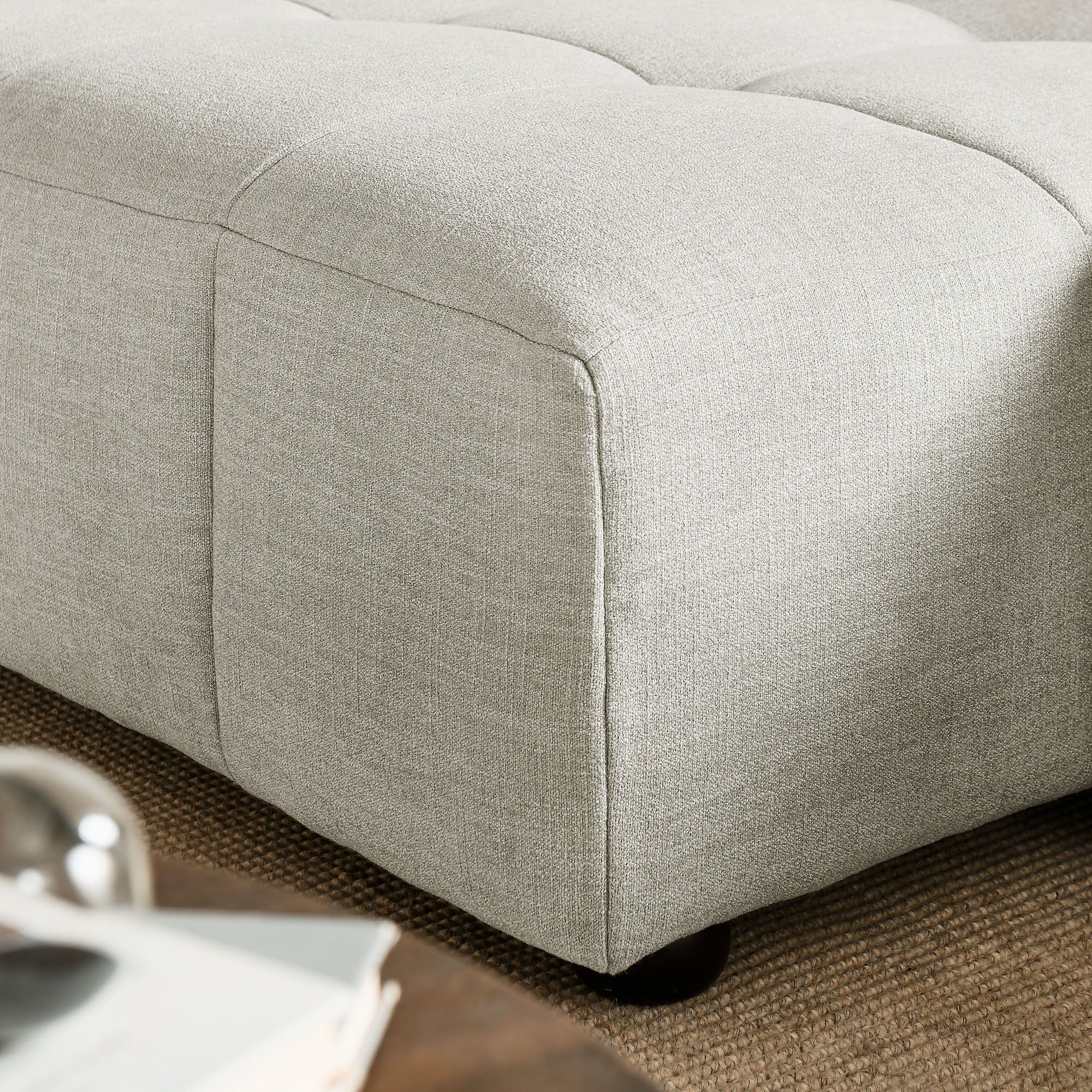Left-Facing Upholstered Fabric Modular Sofa with Chaise - 102 Inch - Image 10