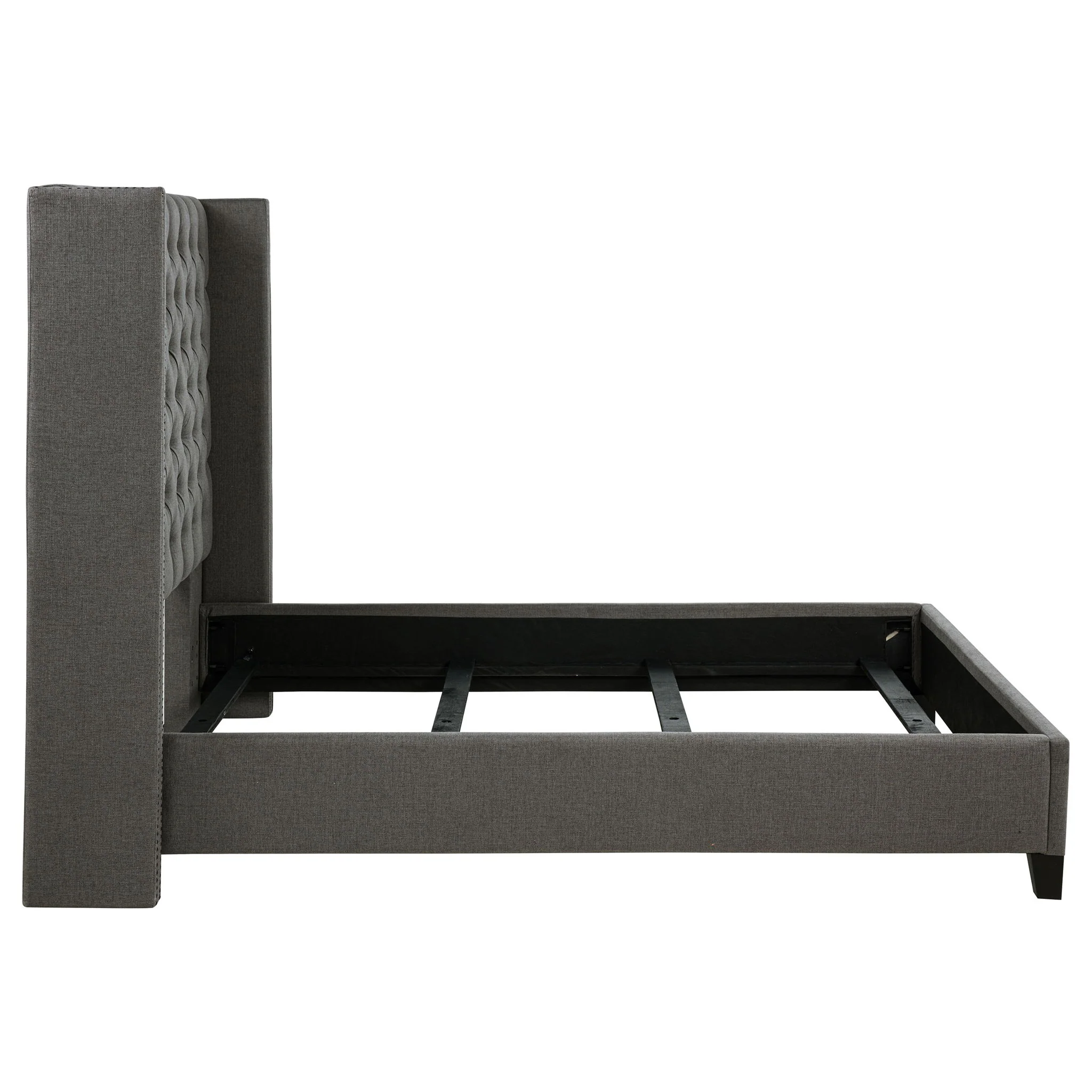 Lendra - Upholstered Wingback Bed With Tufted Headboard - Image 3