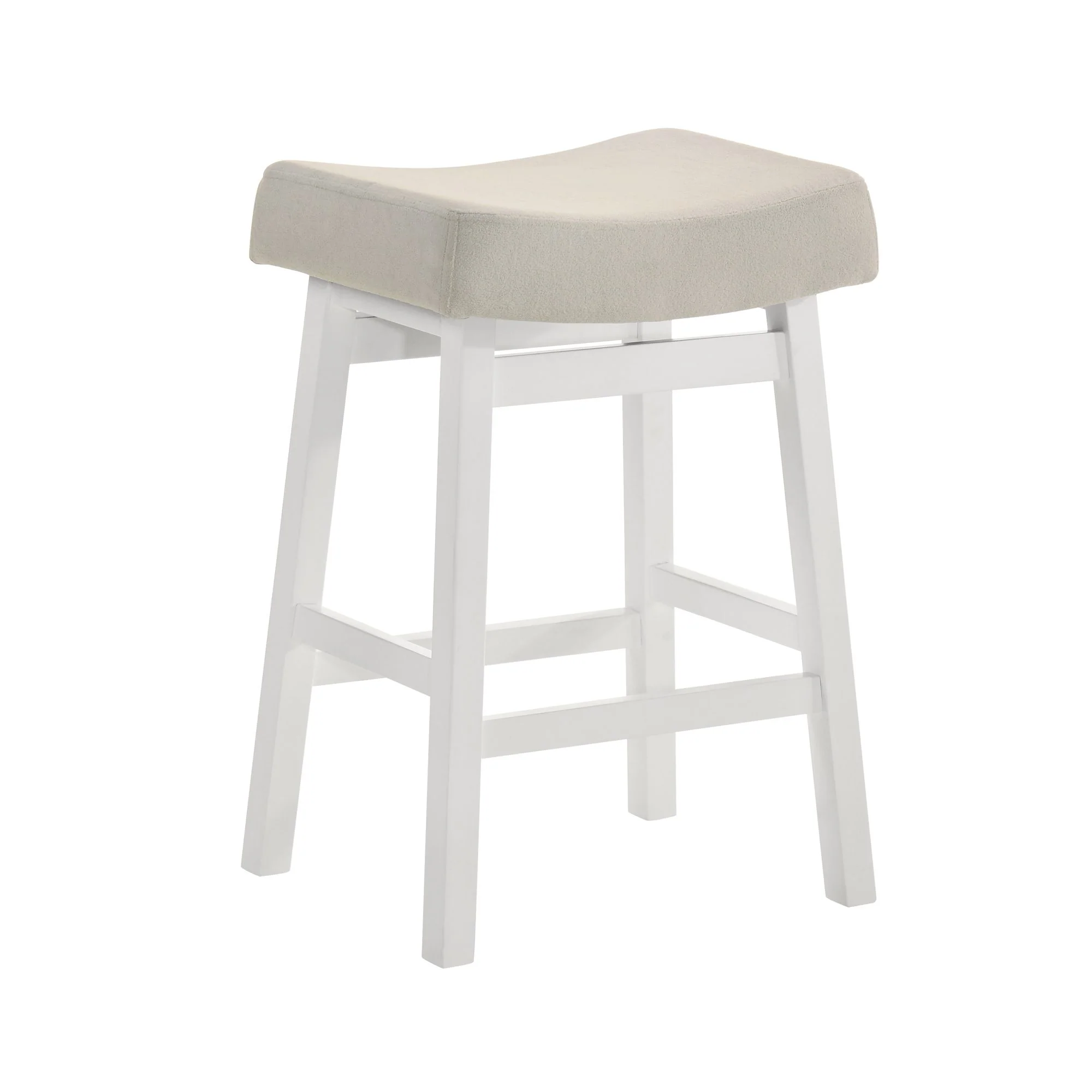 Lenon - Modern Farmhouse Wood Counter Height Kitchen Bar Stool