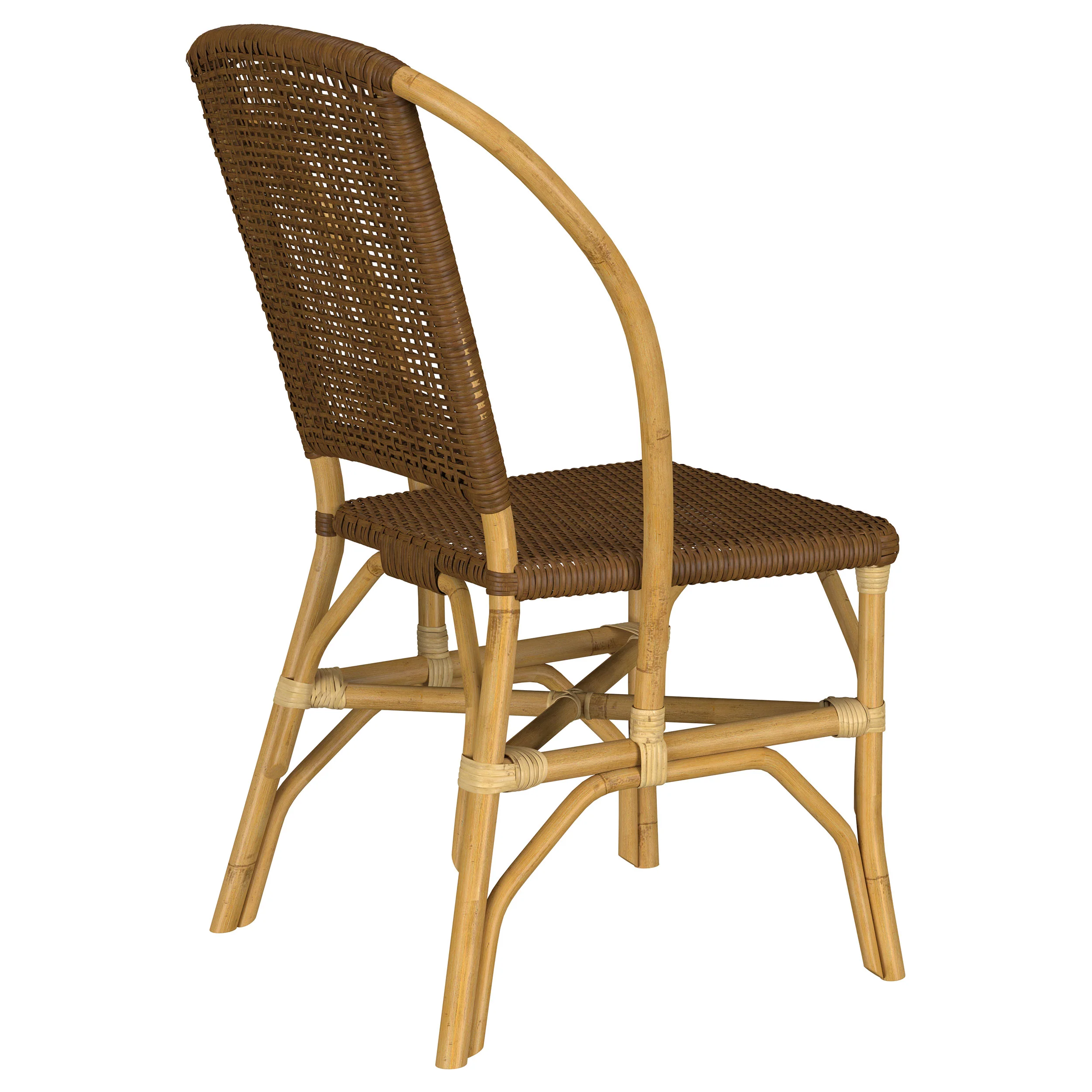 Lexley Woven Rattan Dining Side Chair Brown (Set of 2) - Image 9