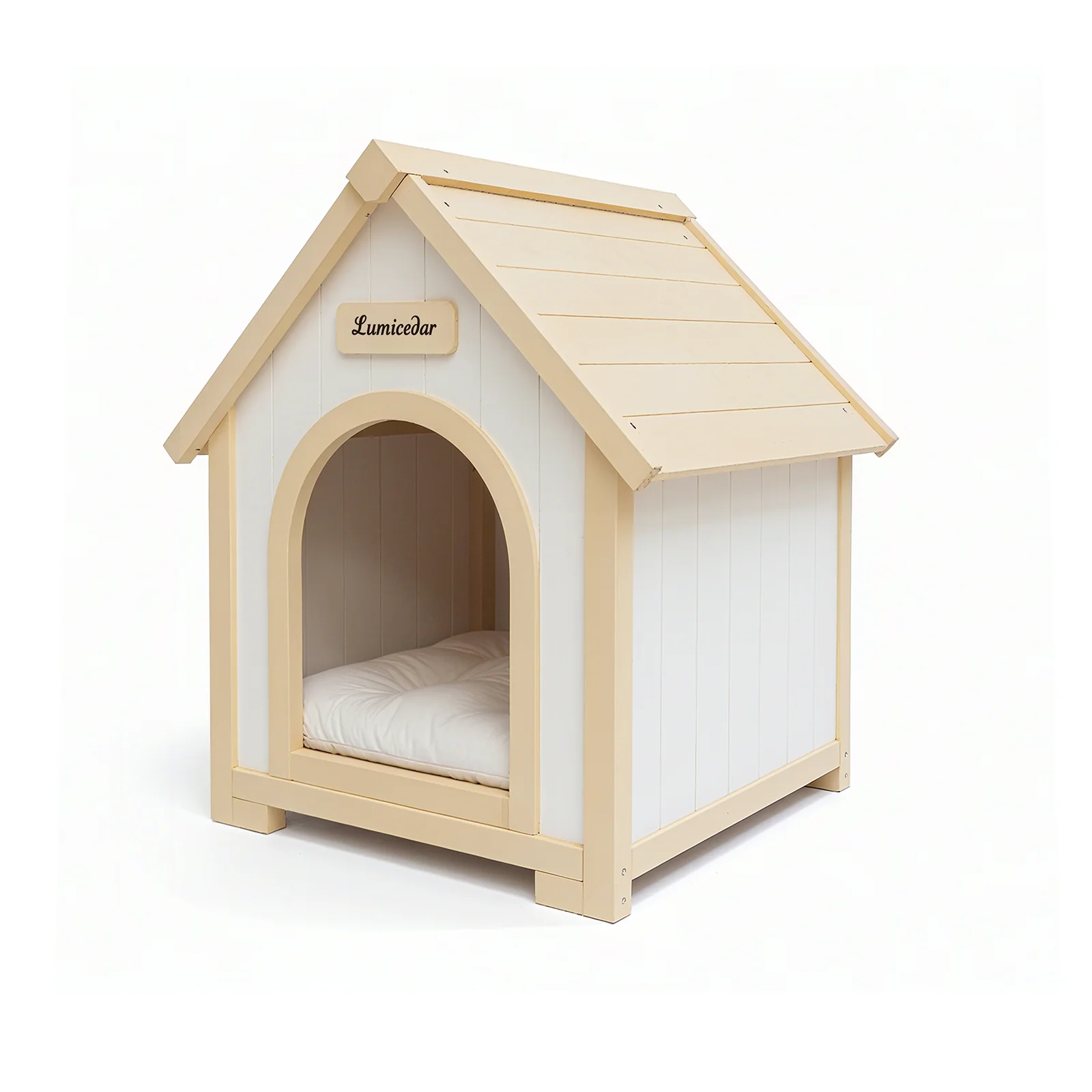 Liatris 27-Inch FSC Solid Cedar Cabin Pet House with Triangle Roof - Image 7