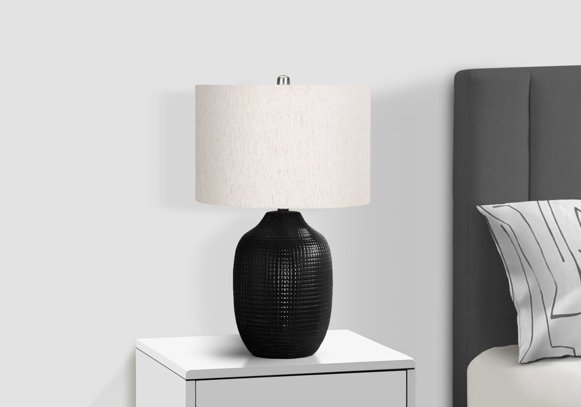 Lighting, Table Lamp, Ceramic, Contemporary - Black / Cream - Image 7