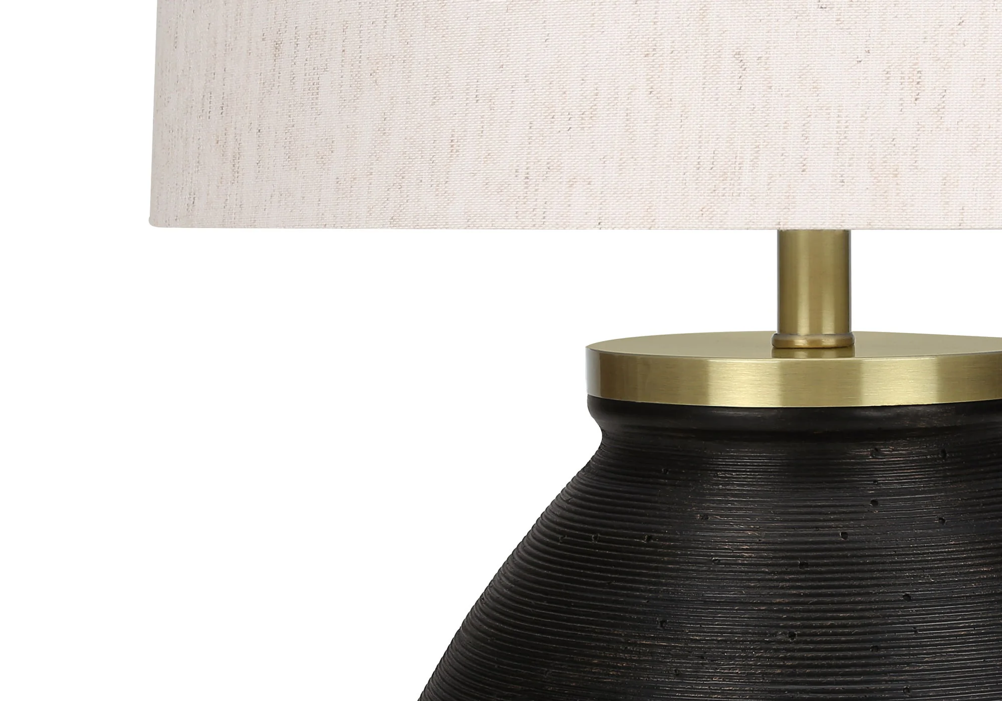 Lighting, Table Lamp, Concrete, Contemporary - Black / Cream - Image 5