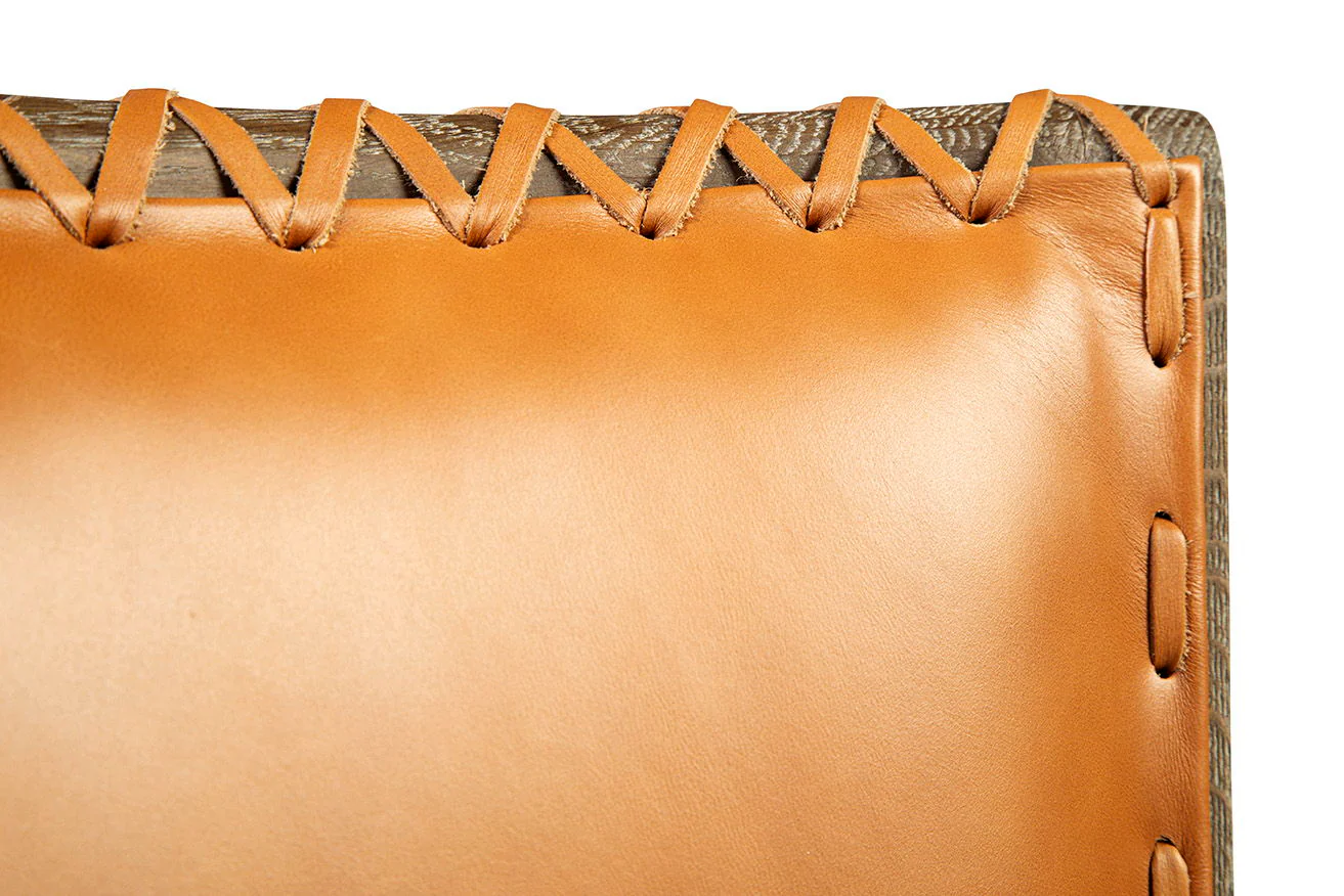 Lina - Chair - Leather And Linen (Set of 2) - Light Brown - Image 6