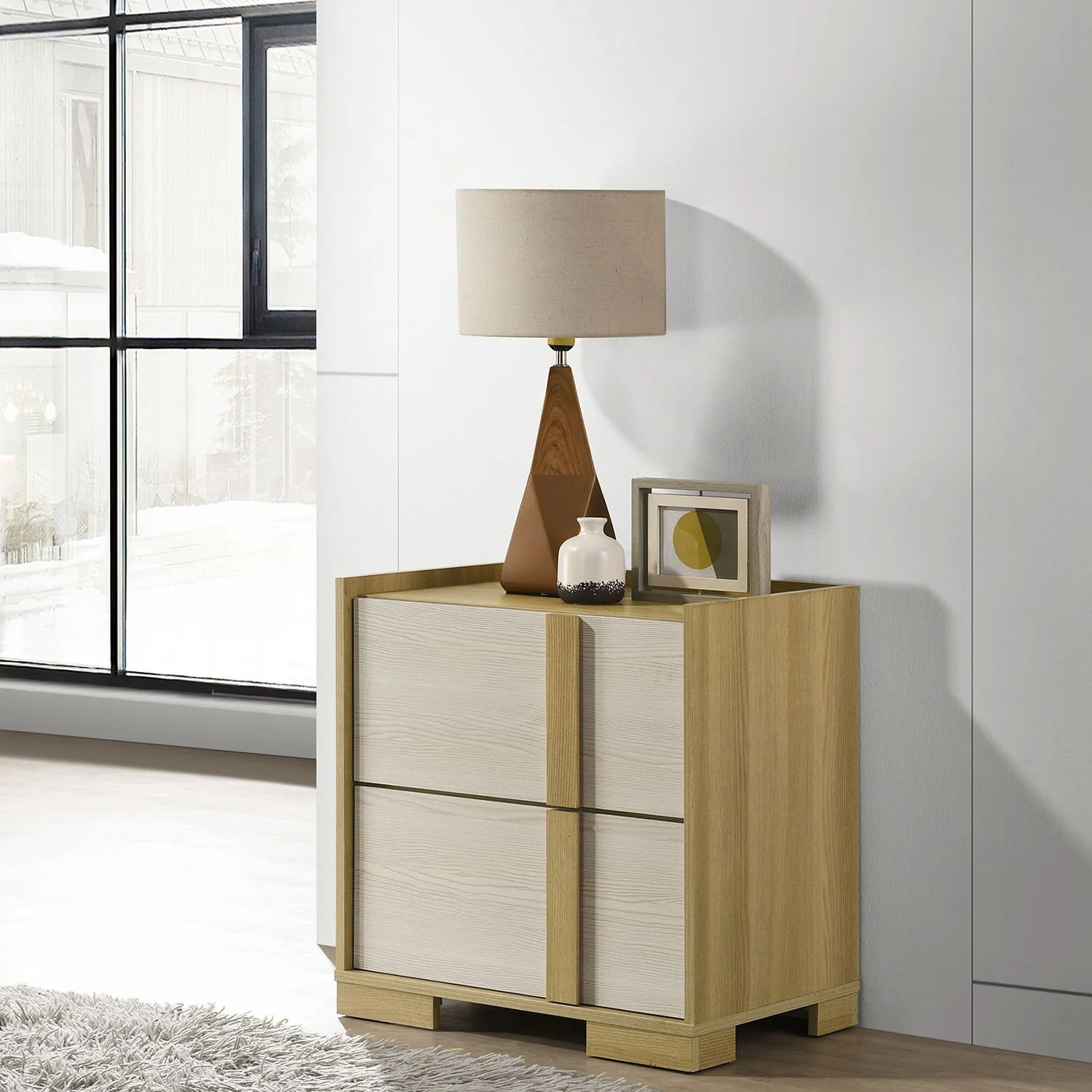 Lincoln - 2 Drawer Nightstand - Natural - Image 4