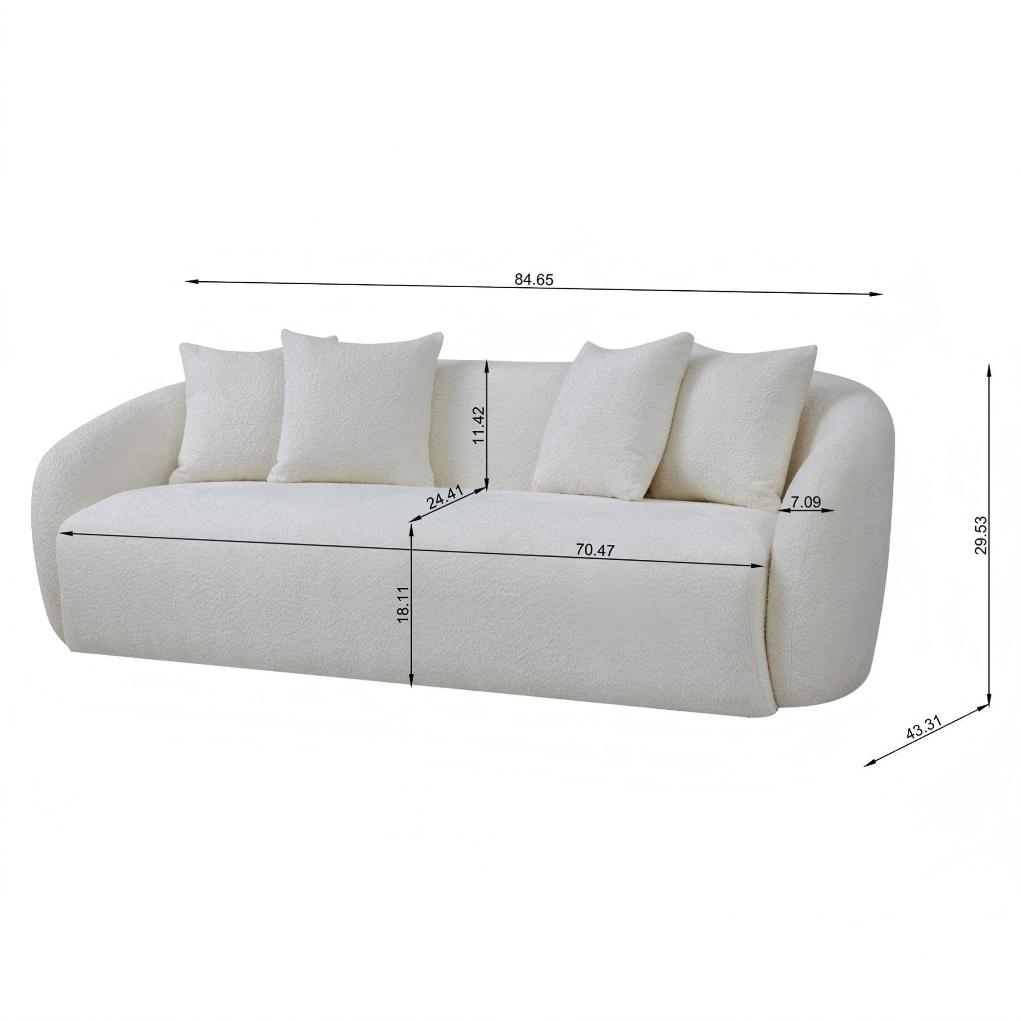 Linden - Sofa - Ivory - Image 2