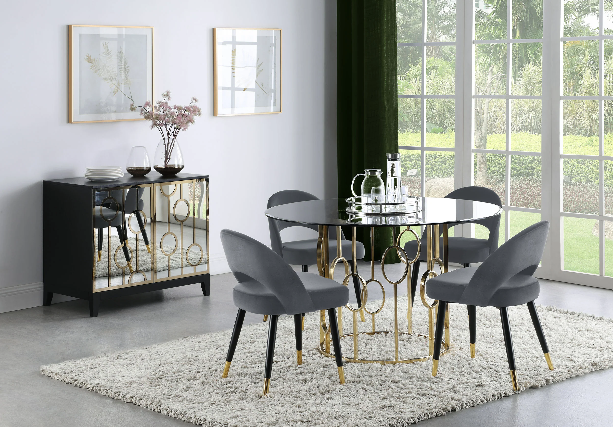 Lindsey Upholstered Dining Side Chair Grey (Set of 2) - Image 16