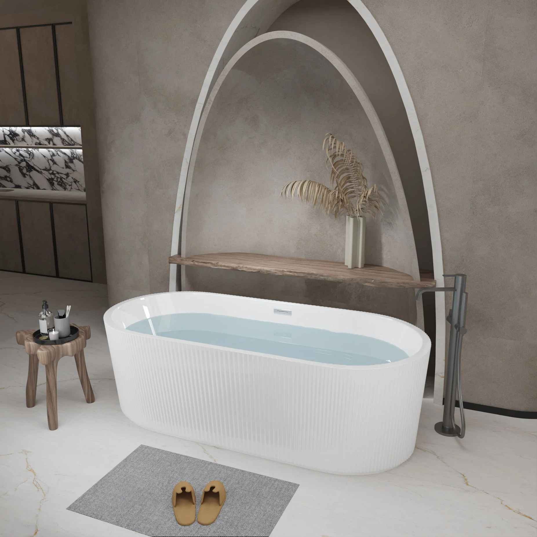 Linear Freestanding Soaker Tub - Image 10