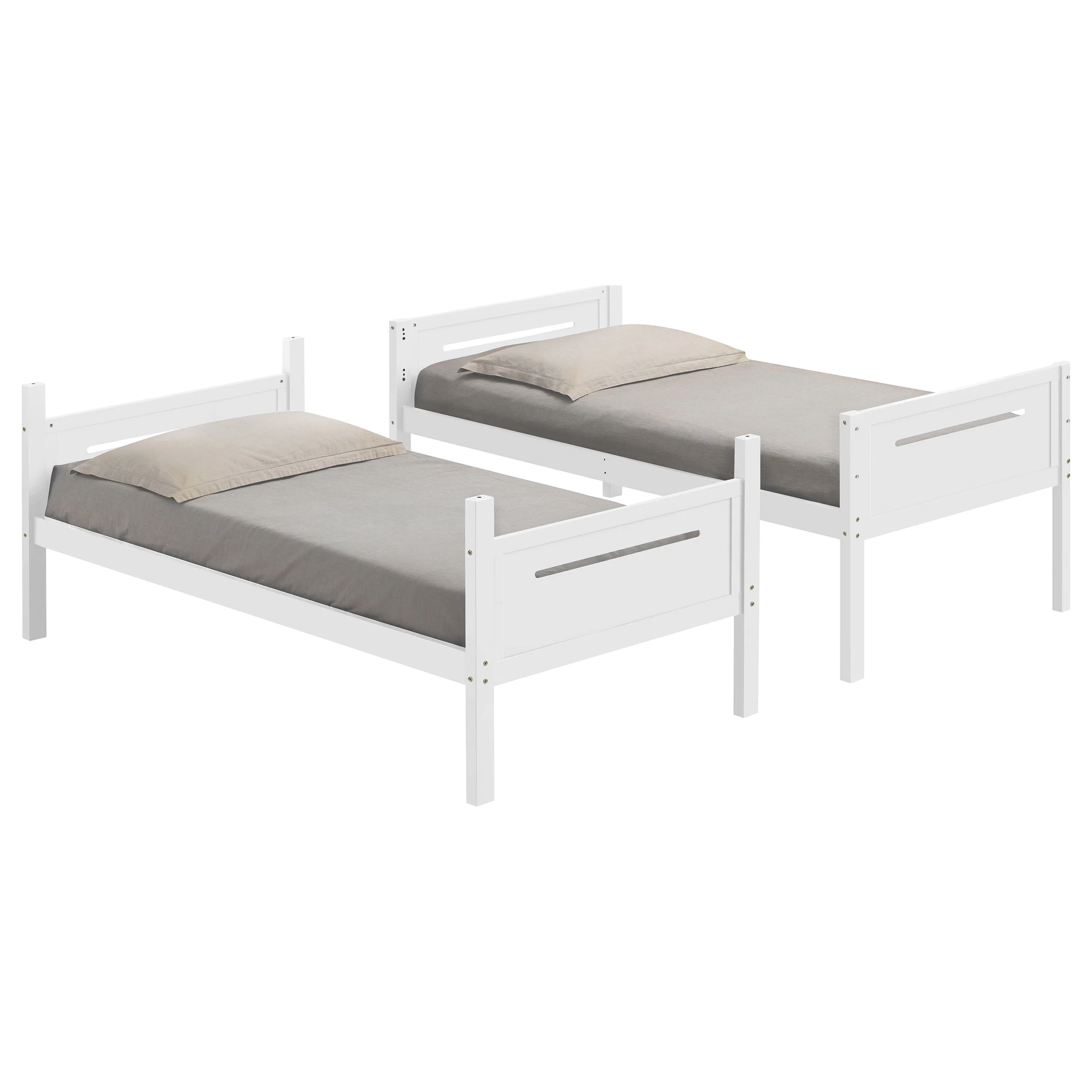 Littleton Wood Twin Over Twin Bunk Bed, White - Image 5
