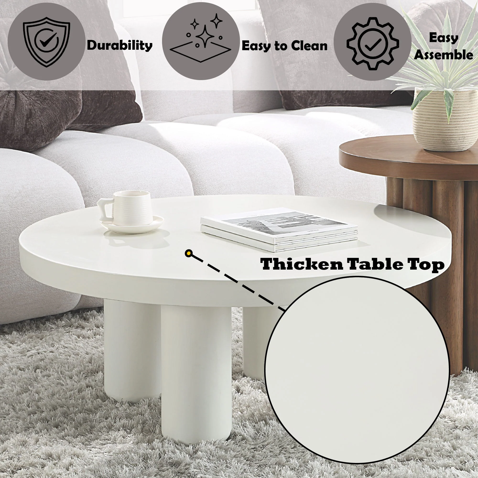 Loanna - Coffee Table - White - Image 5