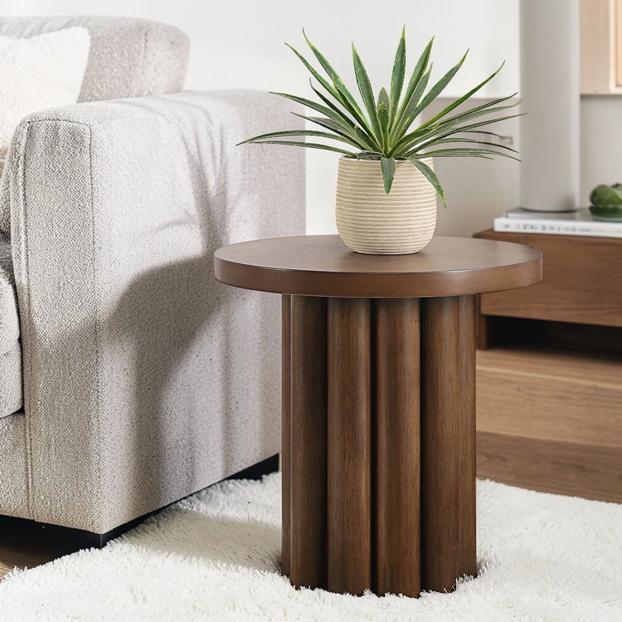 Loanna - Wooden Color End Table - Brown - Image 2