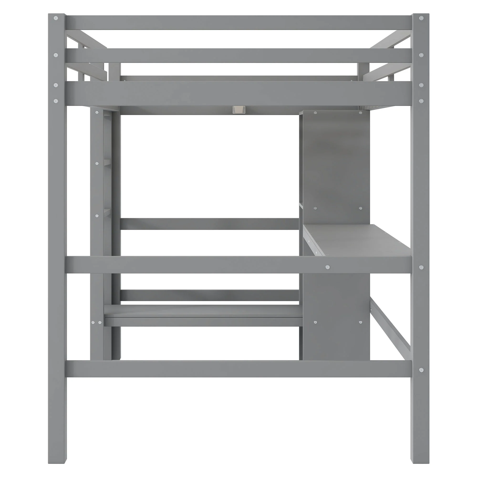 Loft Bed With Built In Desk And Multifunction Shelves - Image 4