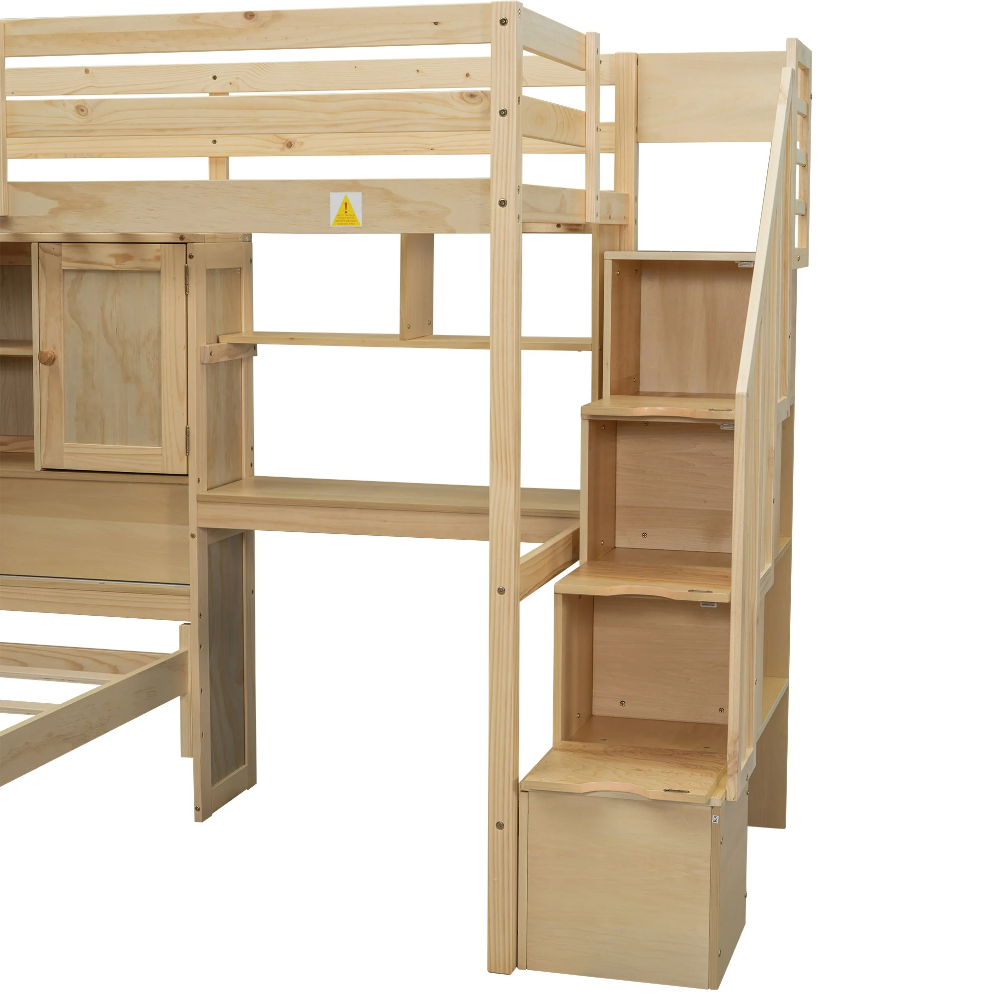 Loft Bed With Built In Desk And Staircase - Image 14
