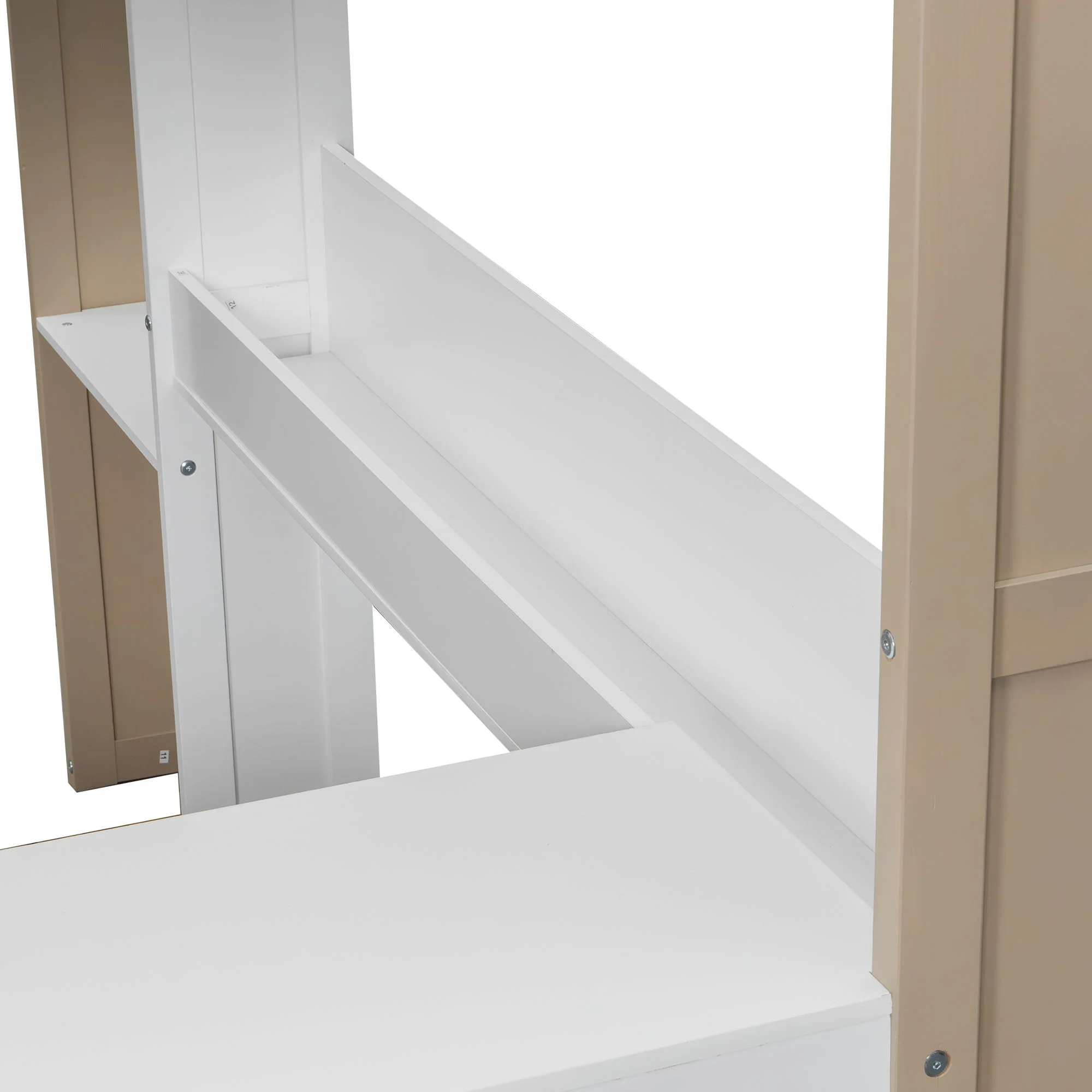 Loft Bed With Built In Storage Shelves, Clothes Rail, And Desk - Image 11