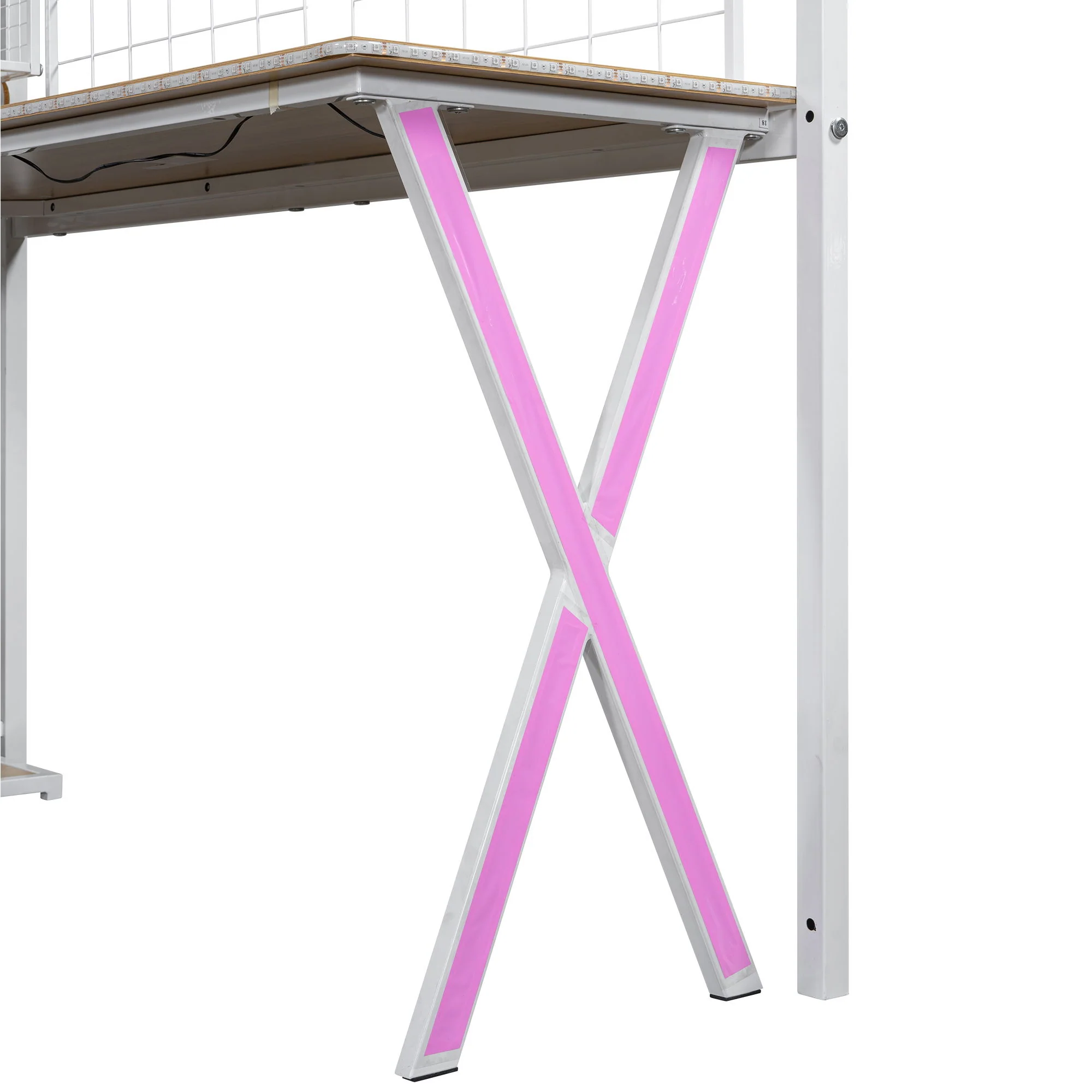 Loft Bed With Built In Work Station, Wardrobe, Storage Staircase And LED - Image 24
